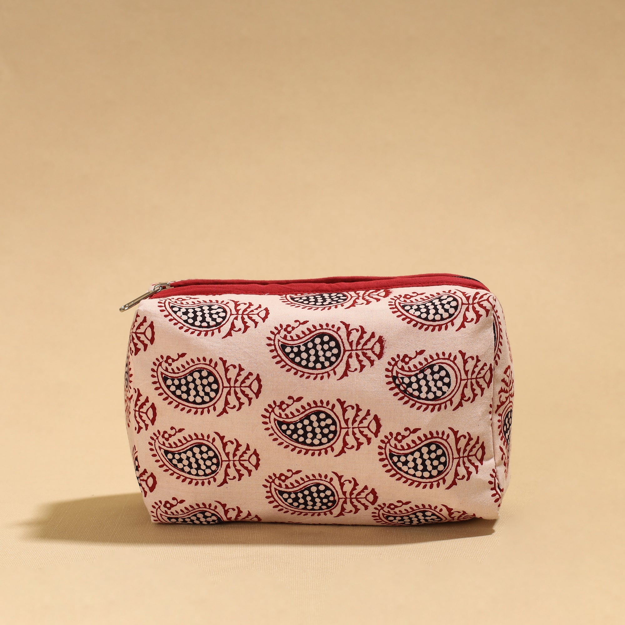 NOORI BAZAR Beige - Handmade cotton Toiletry Pouch 09