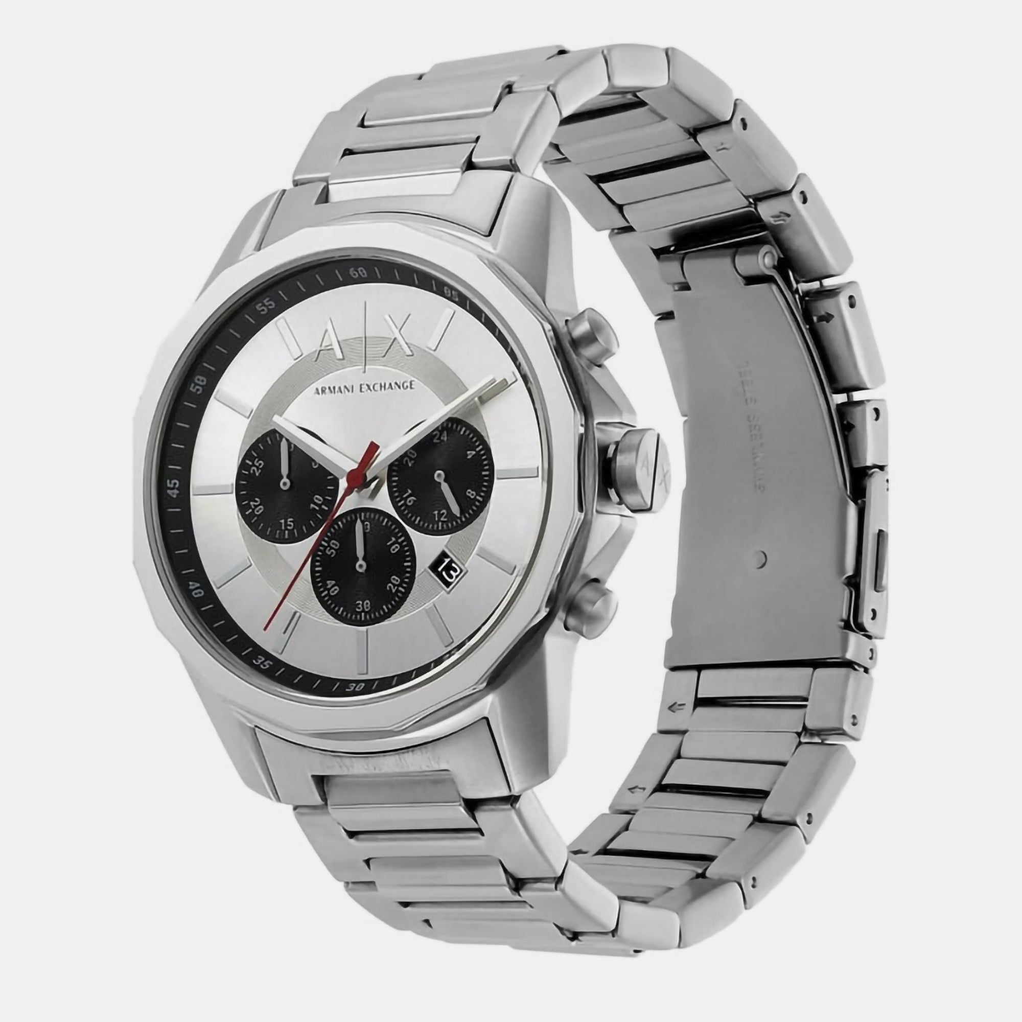 Armani Exchange Banks Men Quartz Silver Dial Chronograph Stainless Steel Watch AX1742 - view 3