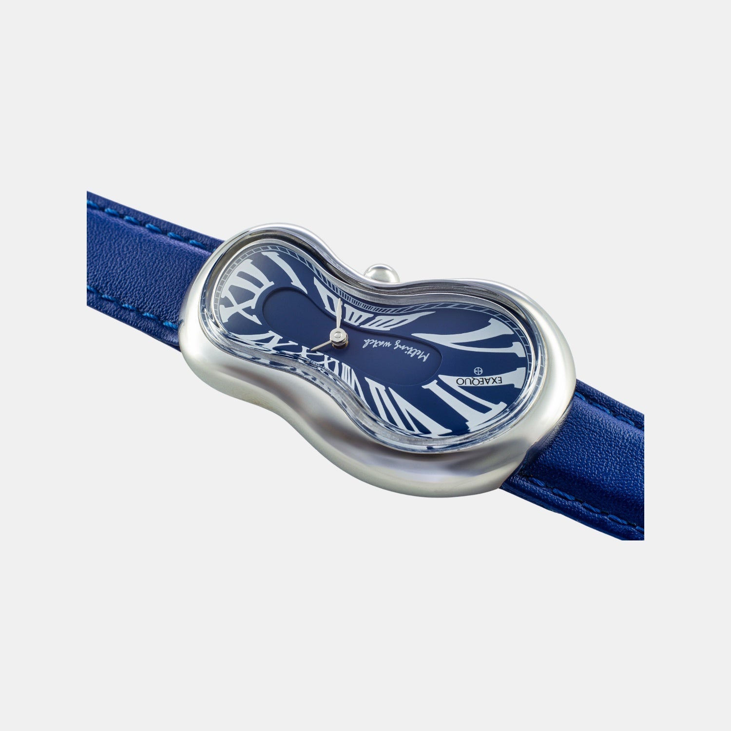 Exaequo Classic Unisex Quartz Blue Dial Analog Leather Watch EX0001.0004 - view 2