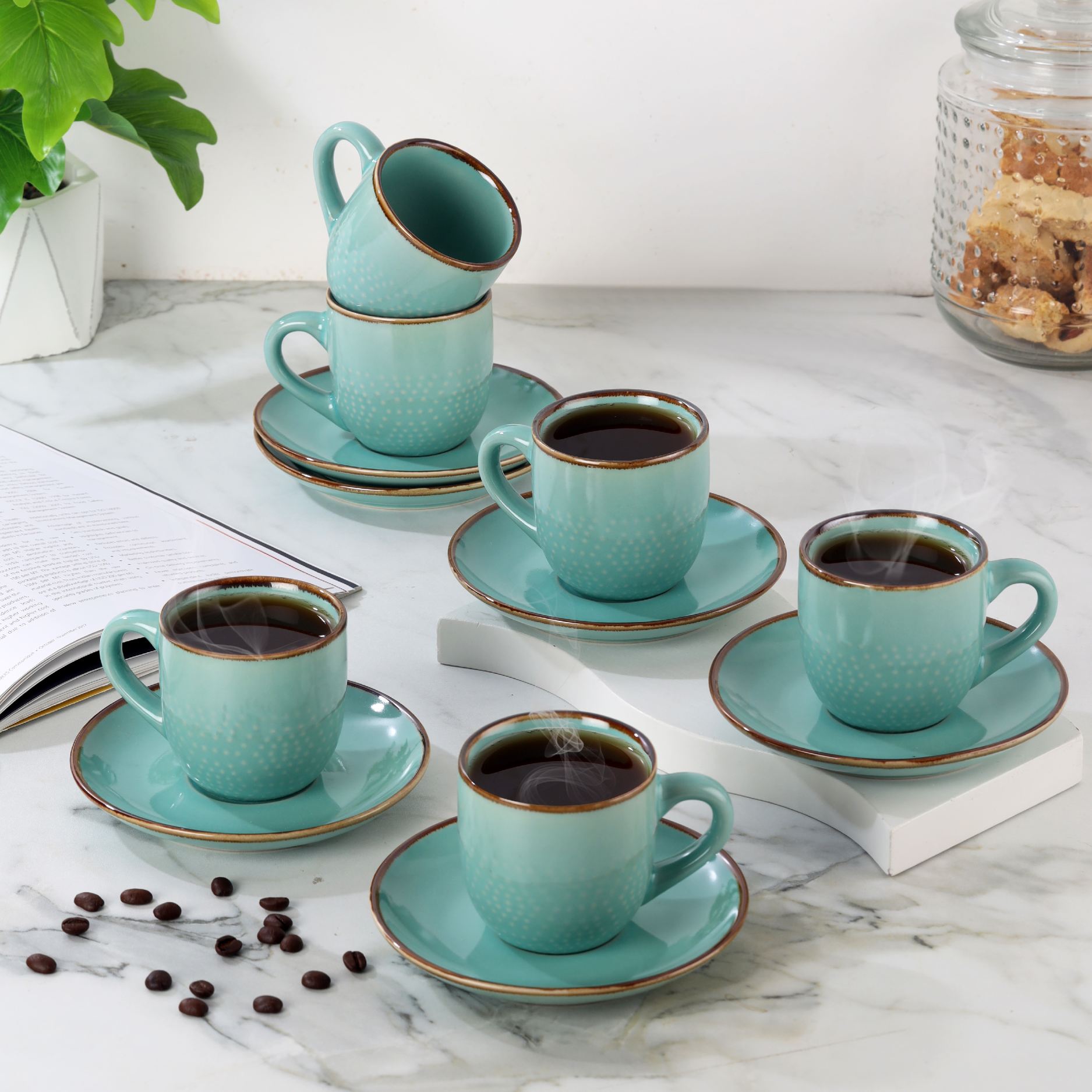 Cello Hampshire 6 Pieces Ceramic Cup & Saucer - view 4