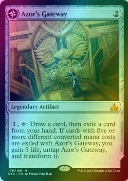 Sun 176 rivals – Magic Azor's Gateway // Sanctum of the Sun [176] [Rivals of Ixalan] [Foil]