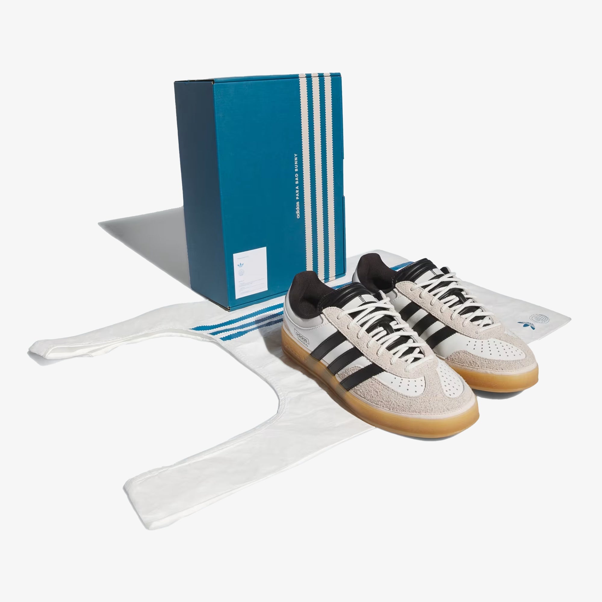 Adidas Originals | Bad Bunny Gazelle Indoor { Core White/core Black/gum - view 2