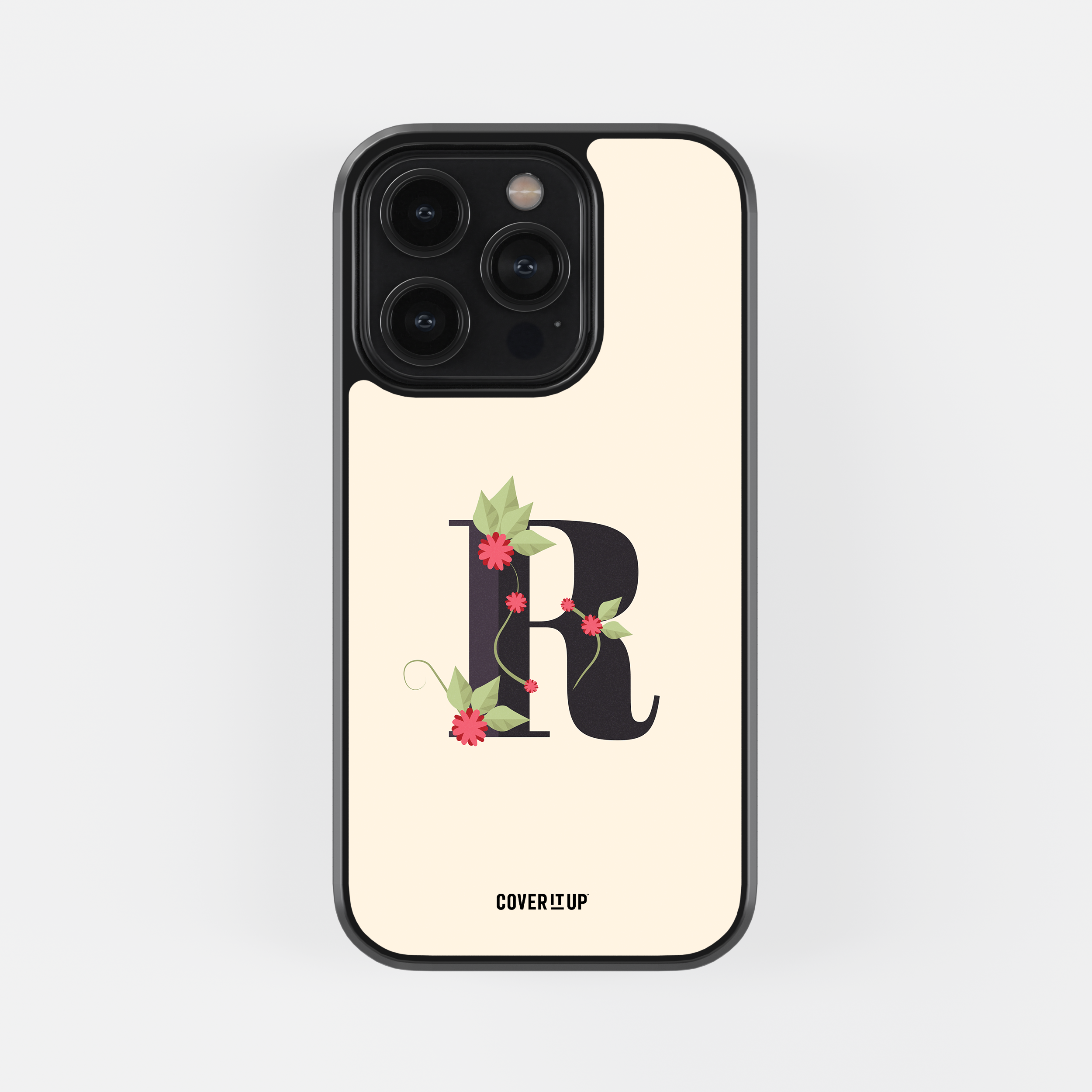 Design Phone Cases Limited Edition Floral Initial Glass Case - view 37