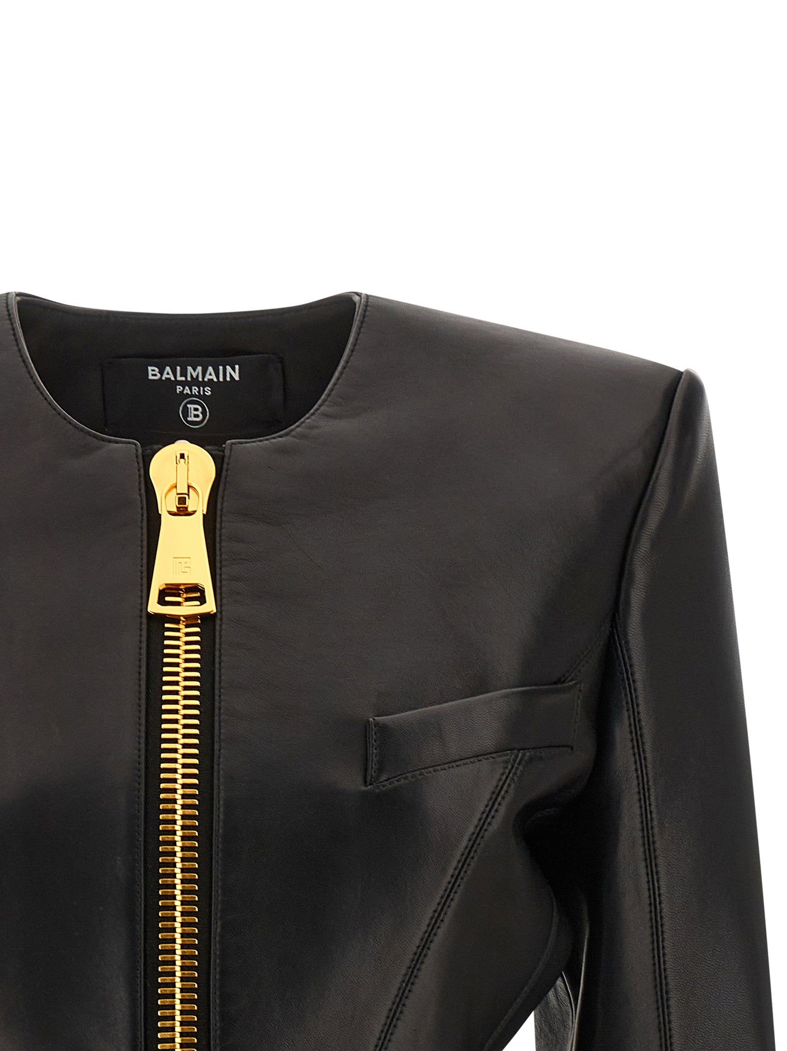 Balmain Leather Jacket - view 3