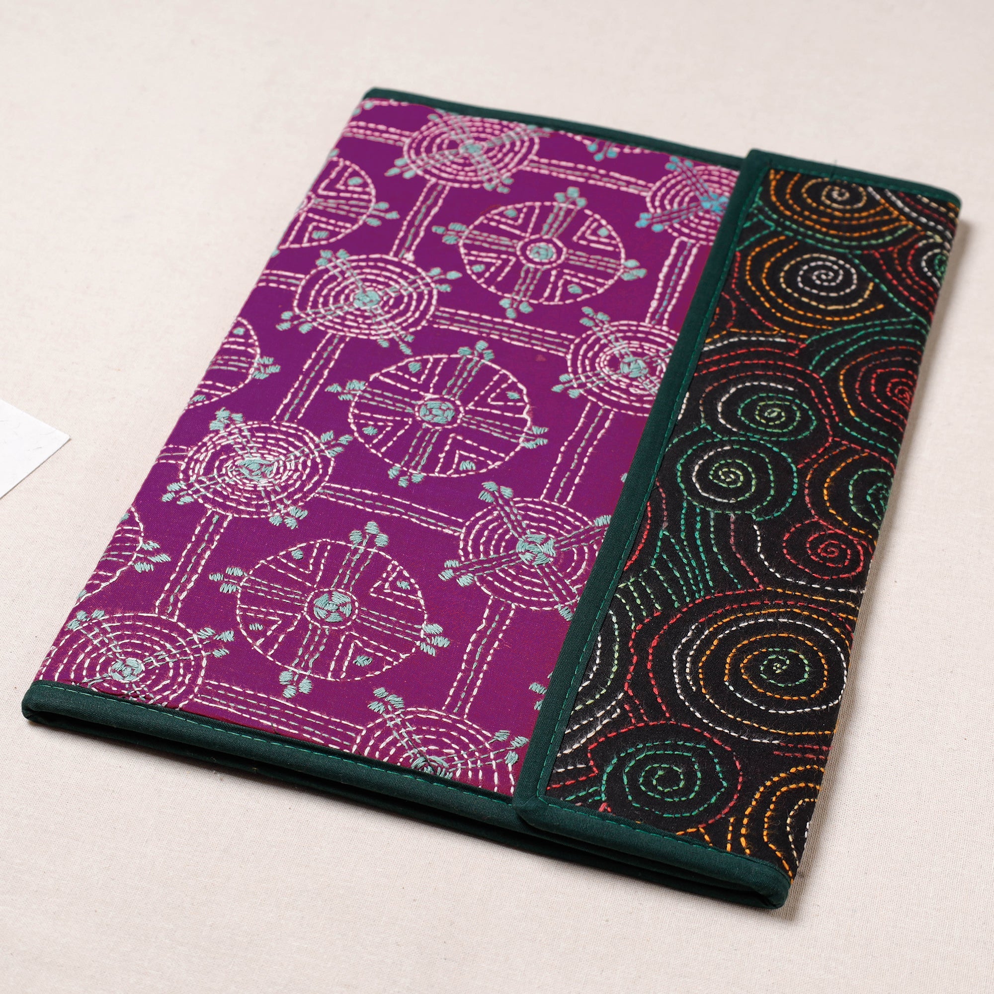 ASALKAAR Bengal Kantha Work Handcrafted File Folder - view 2