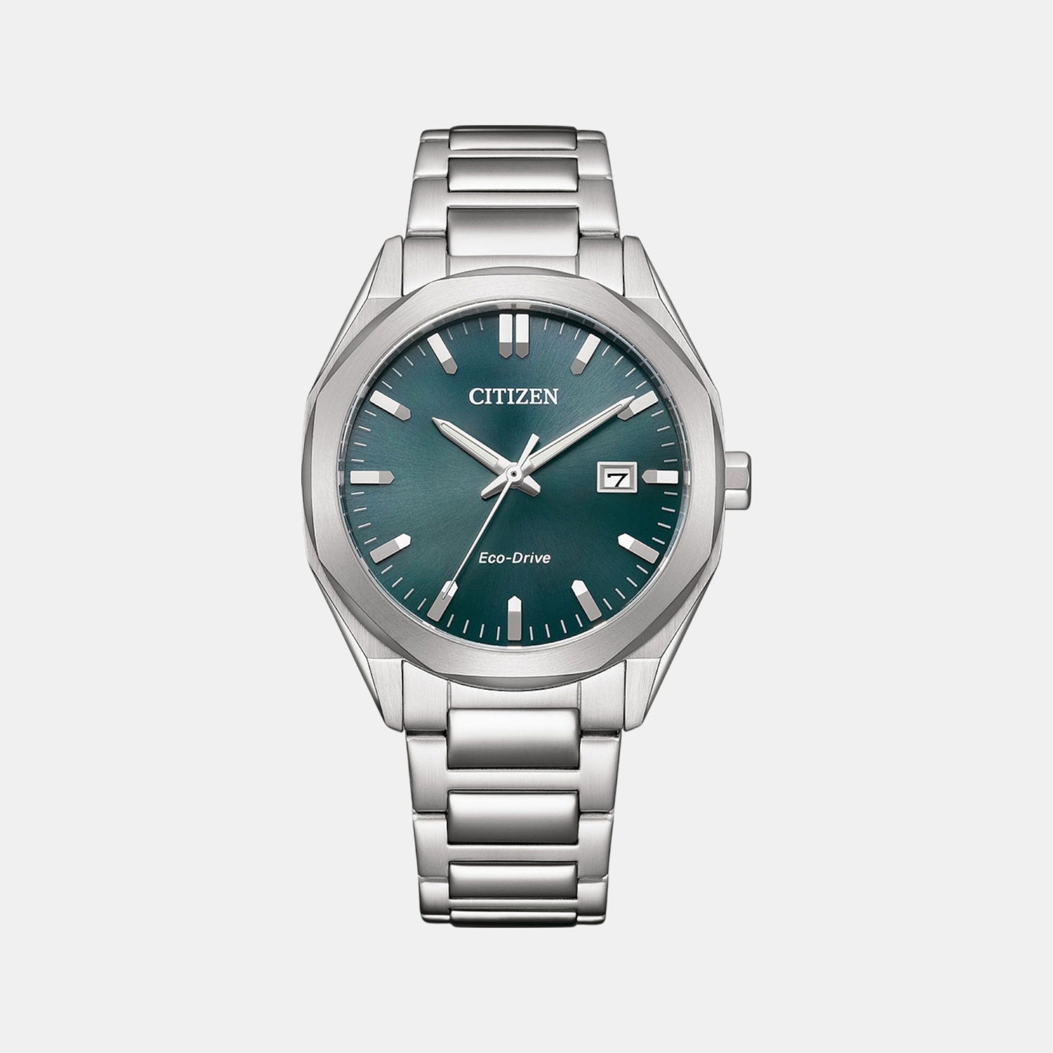 Citizen Eco-Drive Men Eco-Drive Green Dial Analog Stainless Steel Watch BM7620-83X