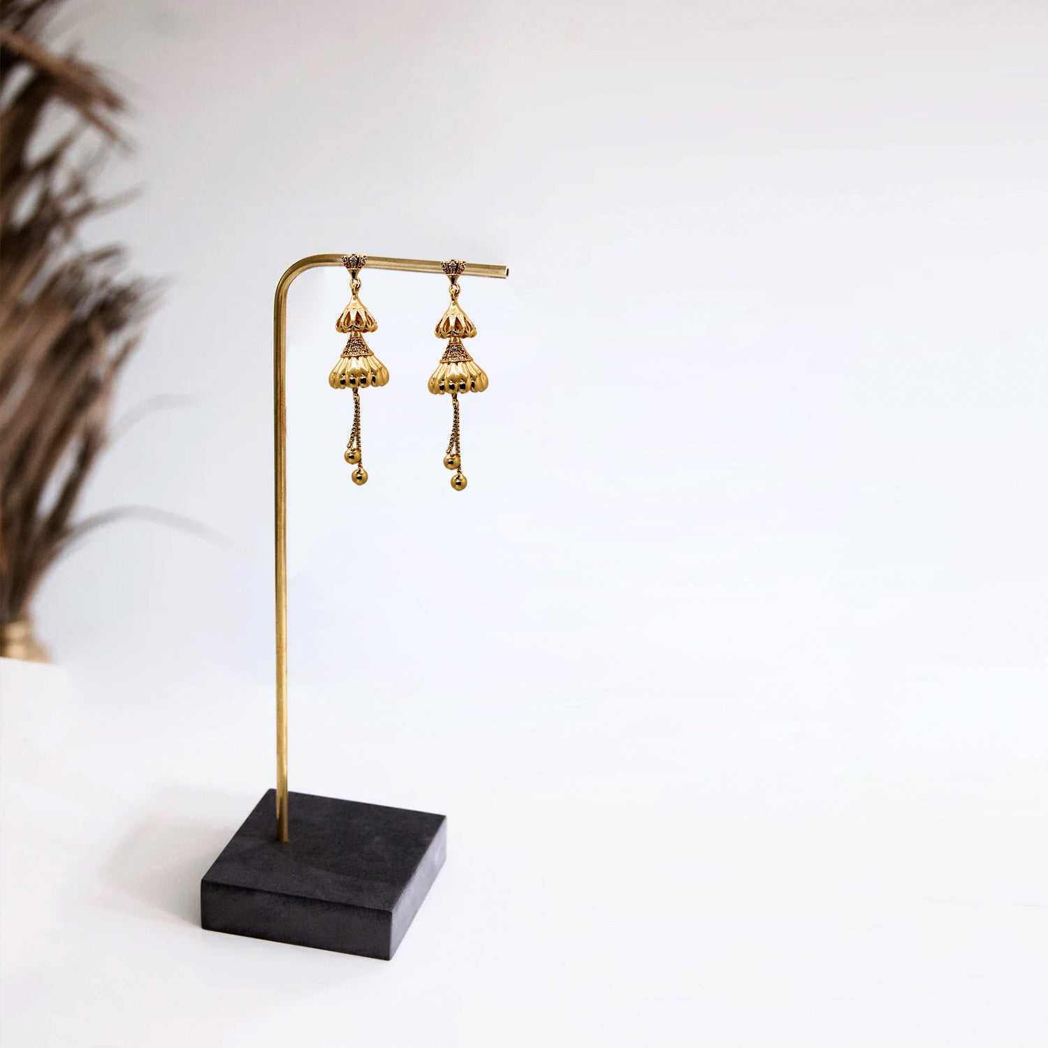Branta Classic Chic Jhumka Earrings - view 4