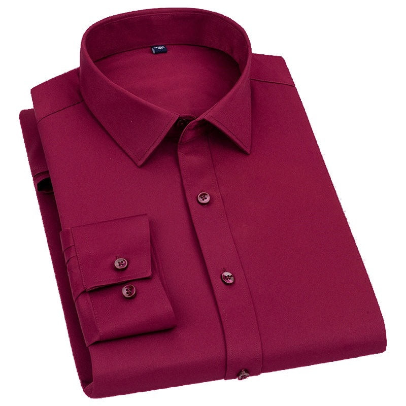 BlackTree Plain Cotton Blend Solid Shirts (Maroon)