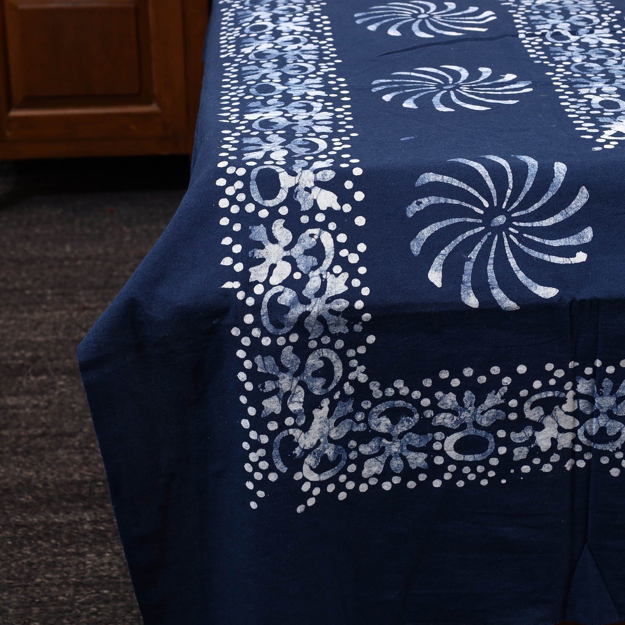 BATIK BY MD. SHARIFF Blue - Cotton Hand Batik Print Single Bedsheet (91 x 57 ) 33 - view 3
