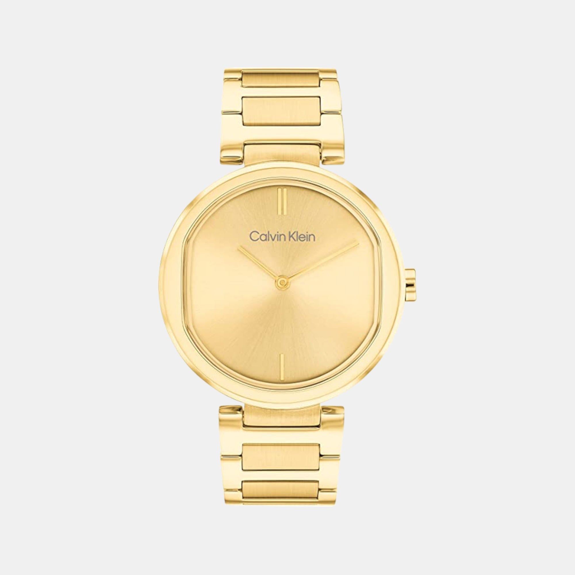 Calvin Klein Ck Sensation Women Quartz Champagne Dial Analog Stainless Steel Watch 25200252