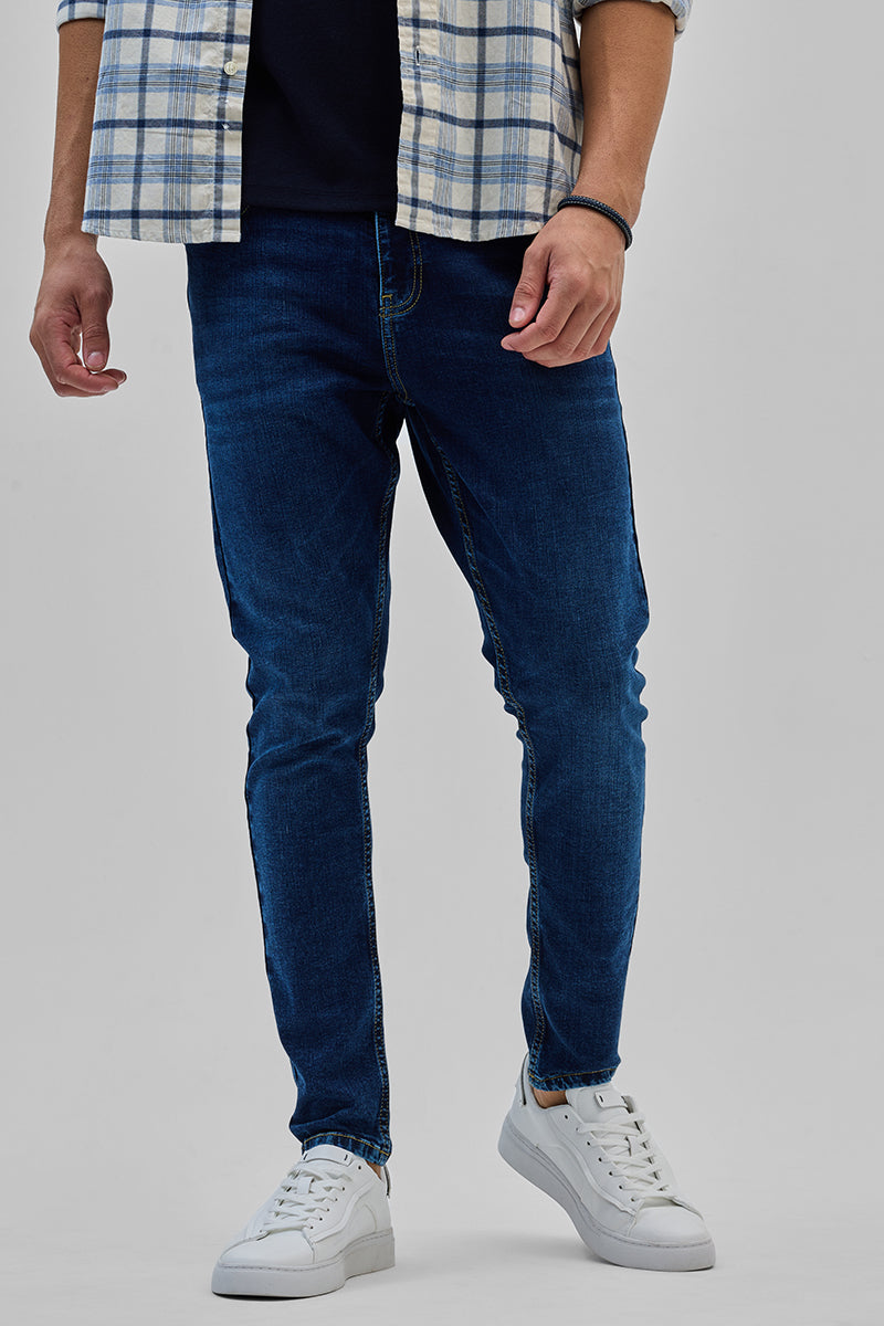 SNITCH Navy Skinny Fit Jeans