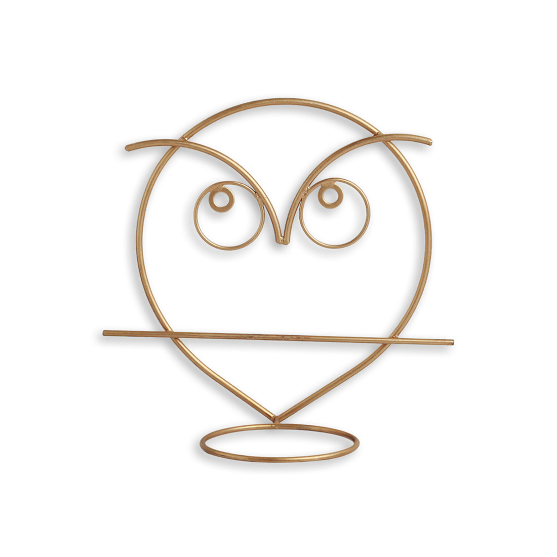 EXCLUSIVELANE 'Angry Owl' Wall Planter Pot In Galvanized Iron (10 Inch, Brass Finish) - view 4