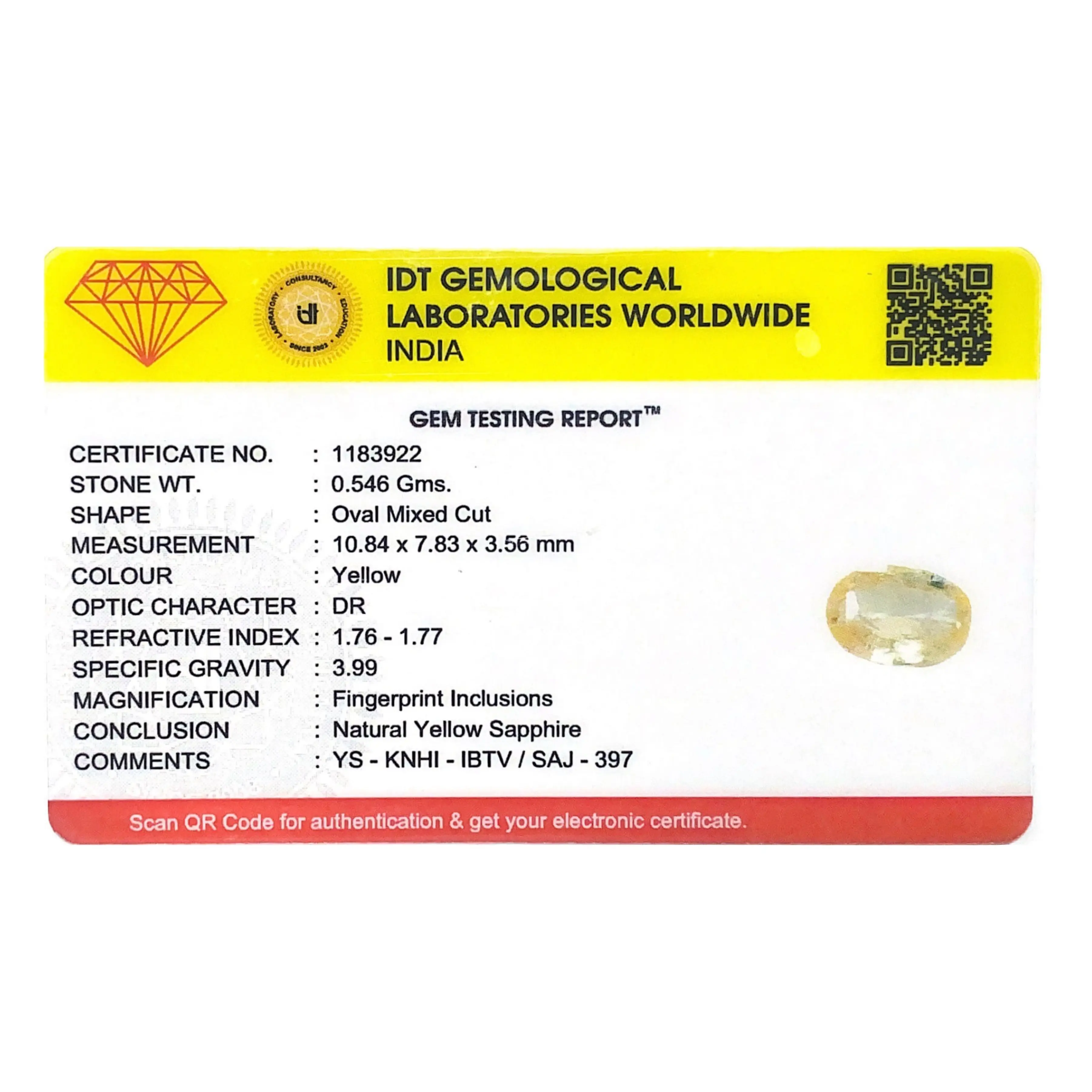 Pramogh Yellow Sapphire - 2.73 Carat - view 4