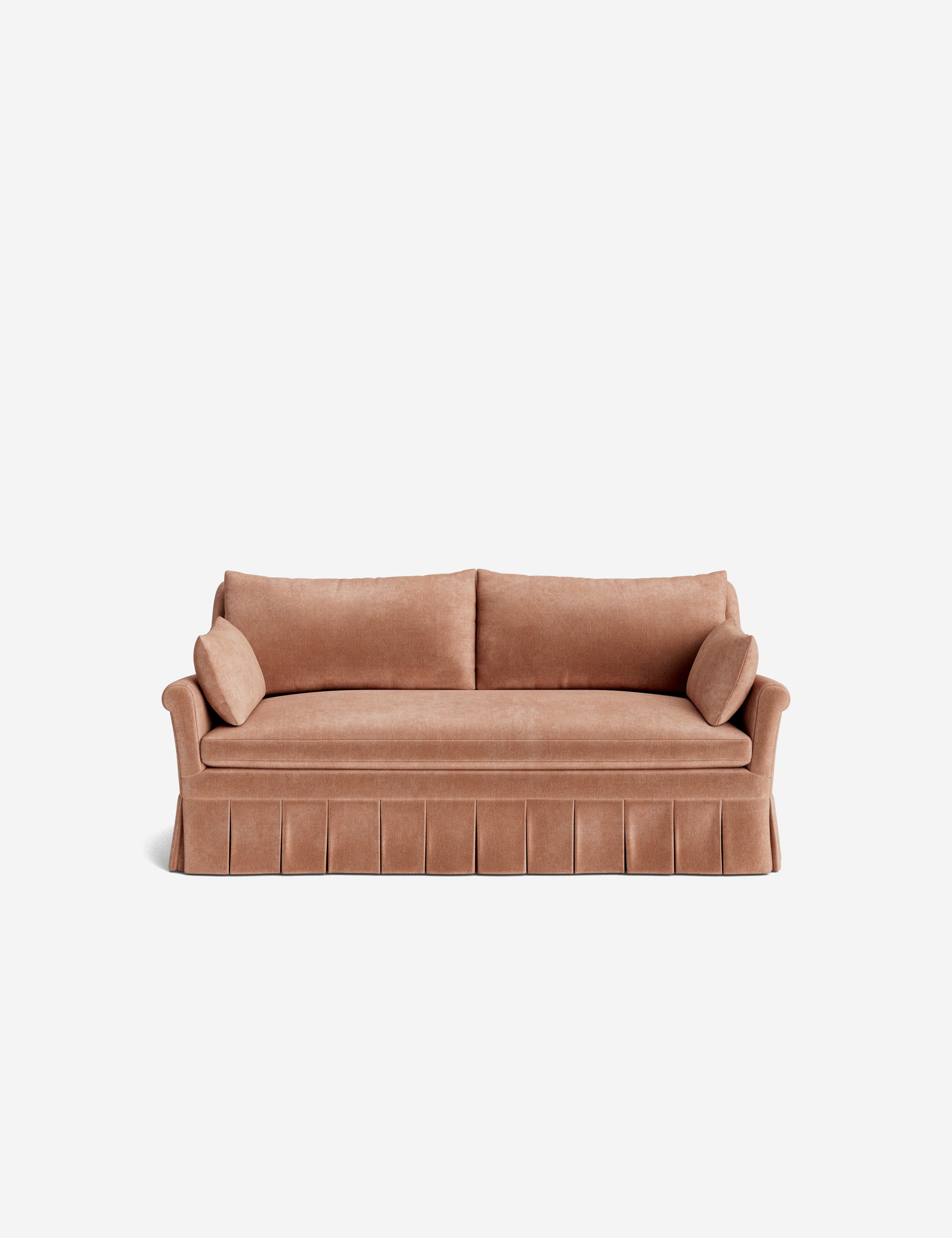 Lulu and Georgia Portola Rolled Arm Pleated Sofa