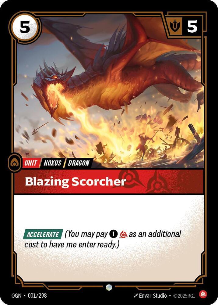 298 origins non-foil – Riftbound Blazing Scorcher - 001/298 [Origins] [Non-Foil]