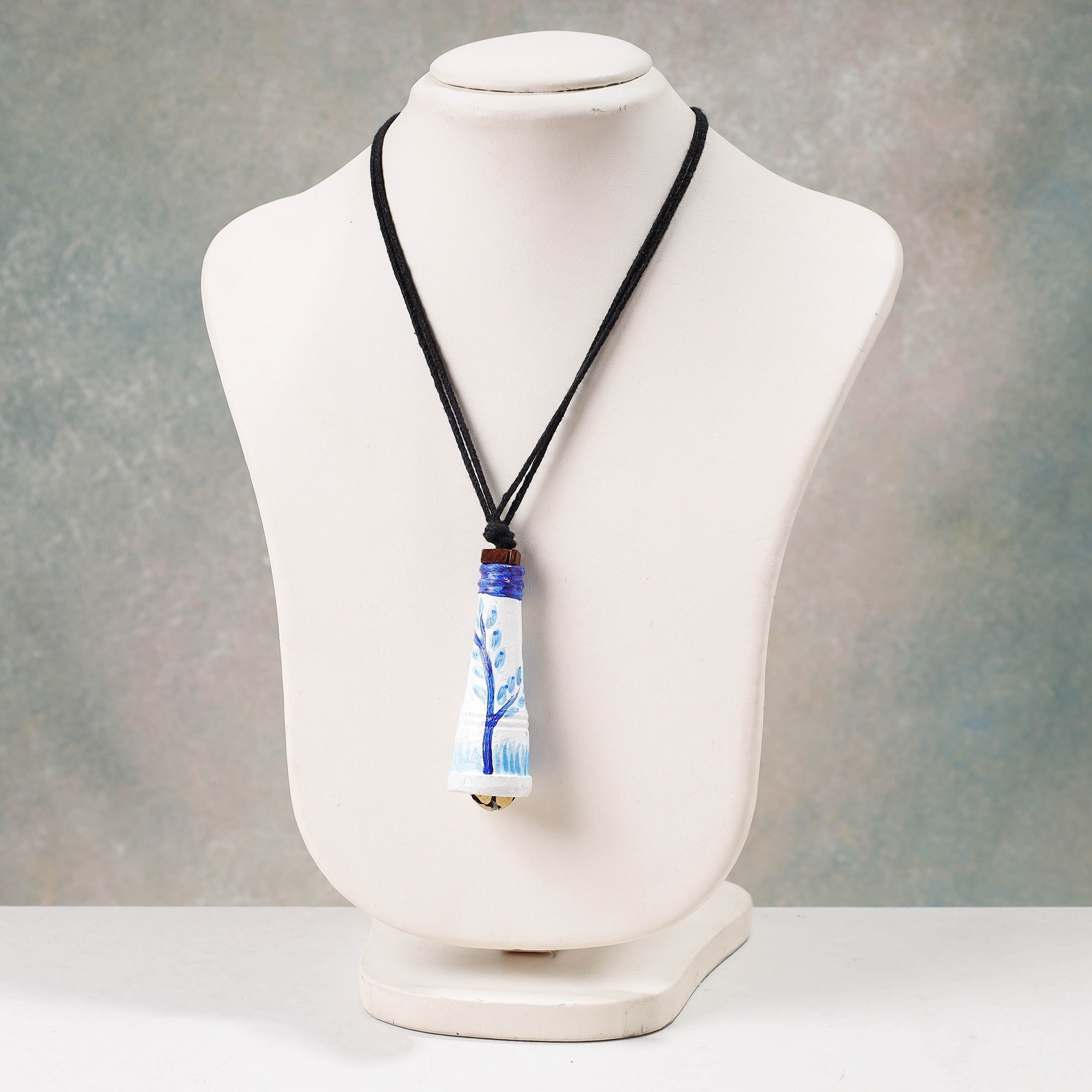 KHUSHBASH - HAPPY LOOM OF EAST Bishnupur Handpainted Terracotta Necklace