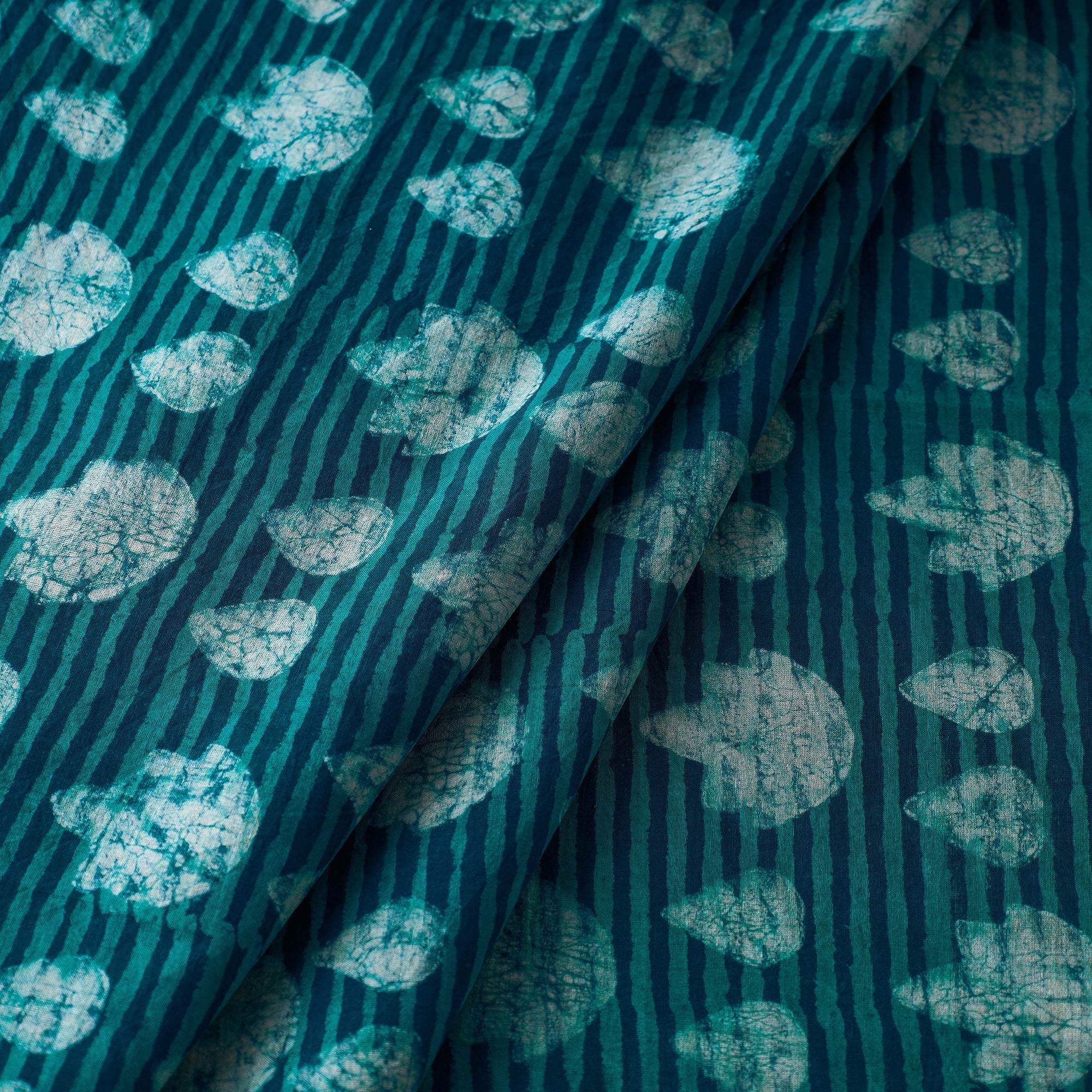 HAVELI CHRONICLES Blue - Akola Hand Block Printed Cotton Fabric - view 2