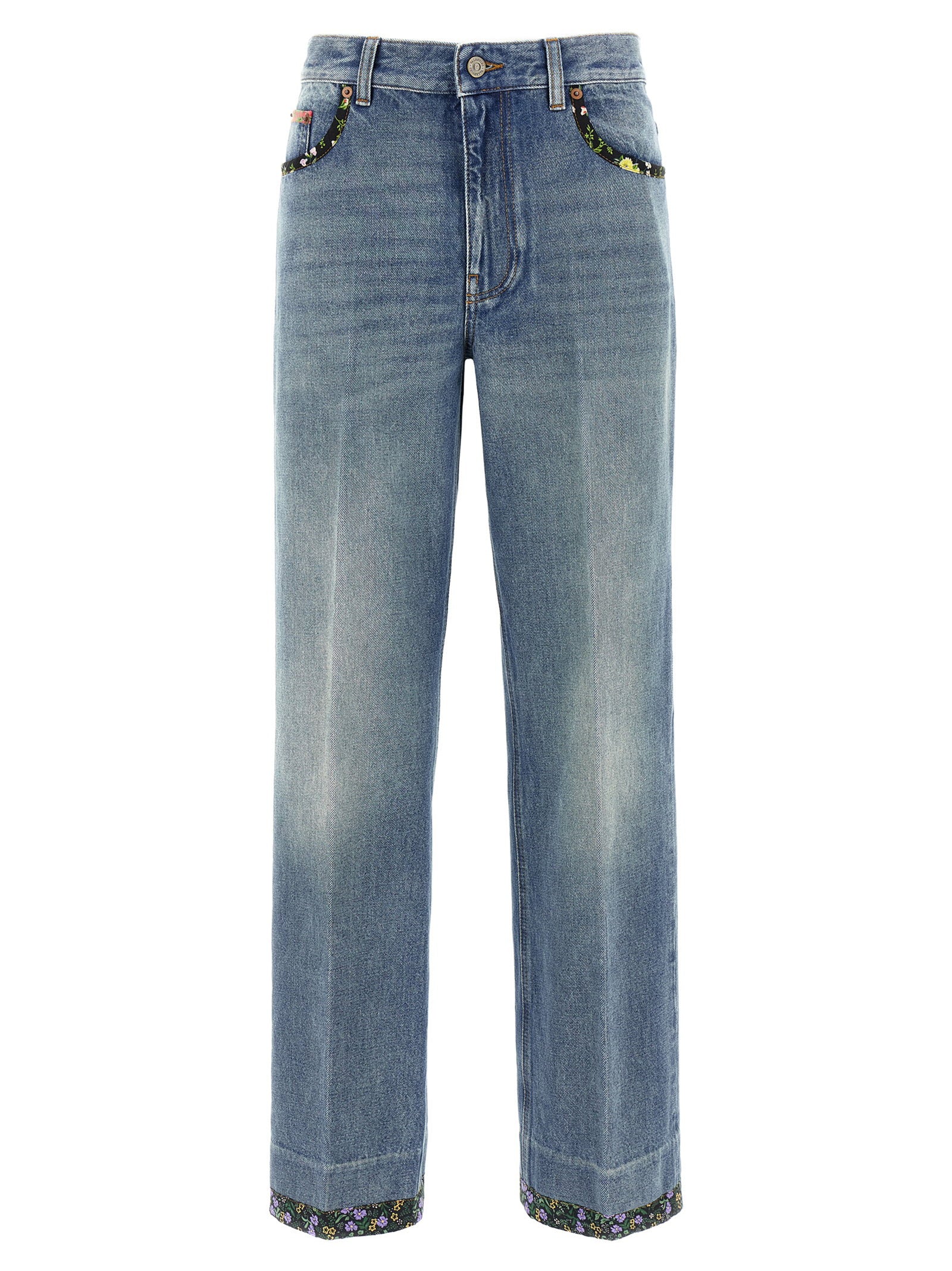 Valentino Garavani Floral Jeans – 100% cotton
