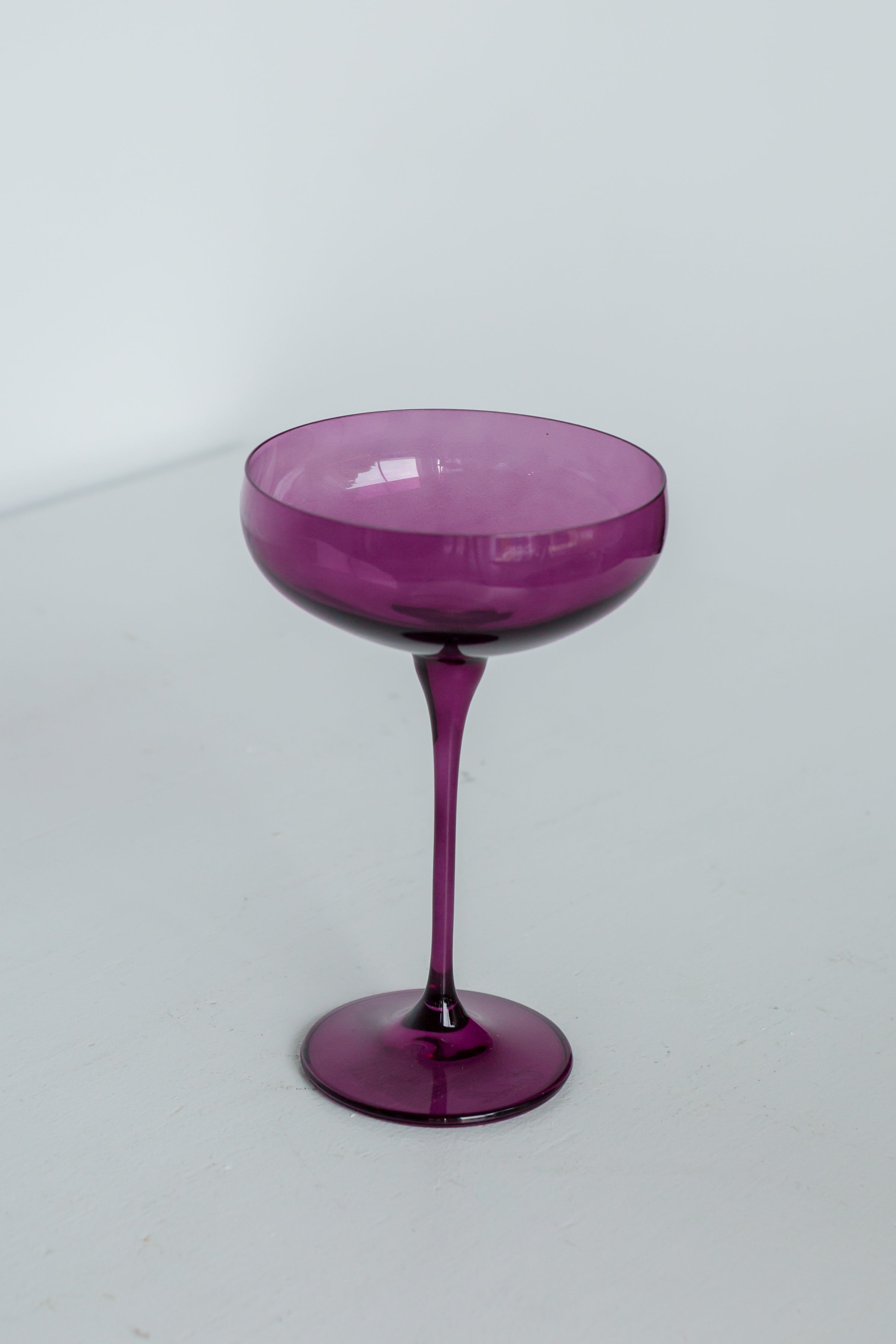 Estelle Colored Glass Estelle Colored Champagne Coupe Stemware - Set of 2 {Amethyst} - view 3