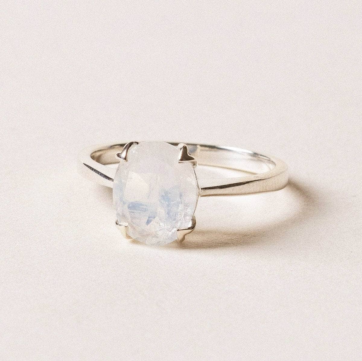 Tiny Rituals Oval Rainbow Moonstone Ring - view 2