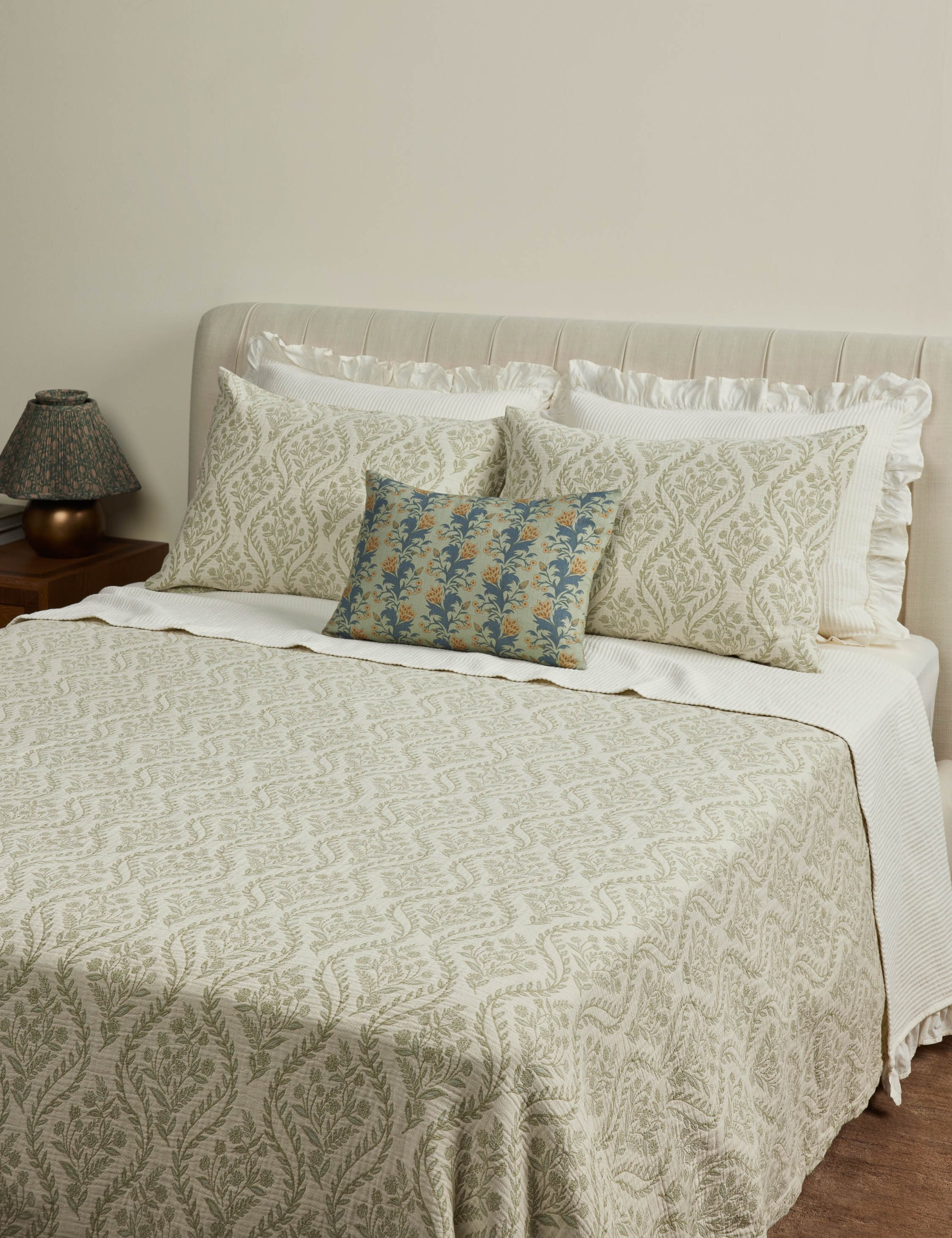 Lulu and Georgia Denby Cotton Coverlet – Sage