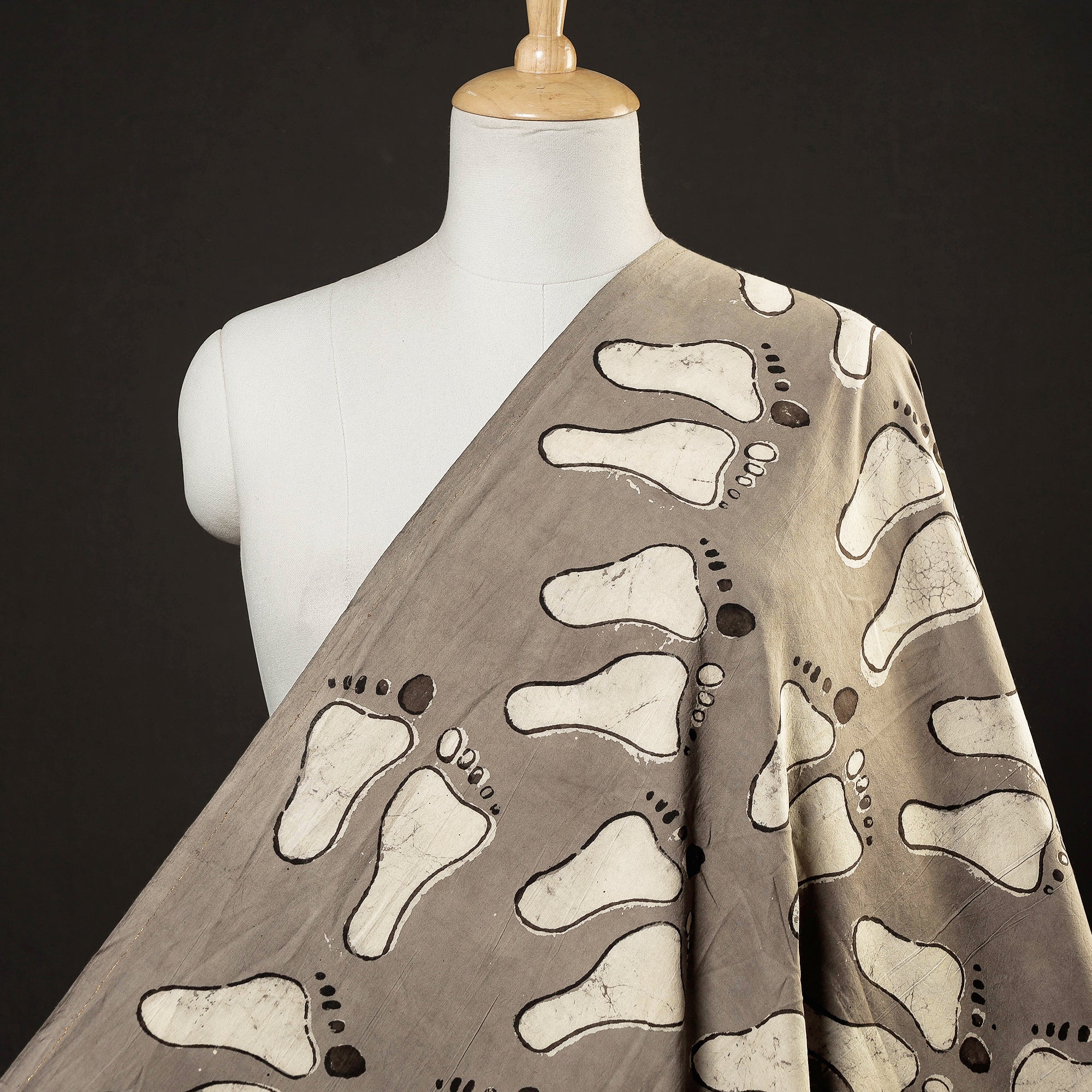 BINDAAS UNLIMITED Brown - Bindaas Block Printed Cotton Natural Dyed Fabric