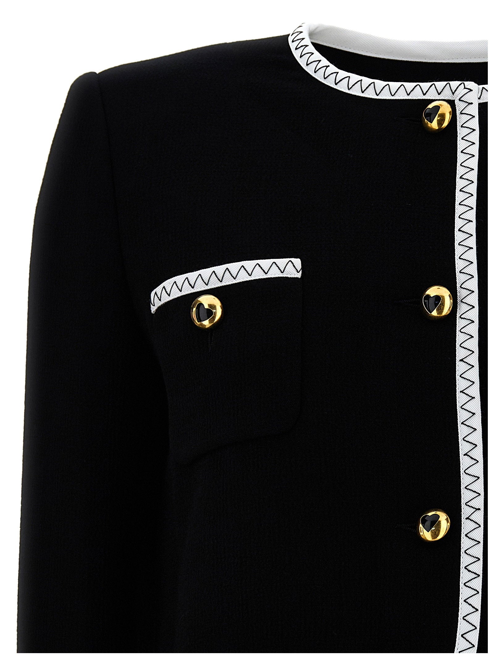 Moschino Crepe Short Jacket – 58% vi, 40% wv, 2% ea - view 3