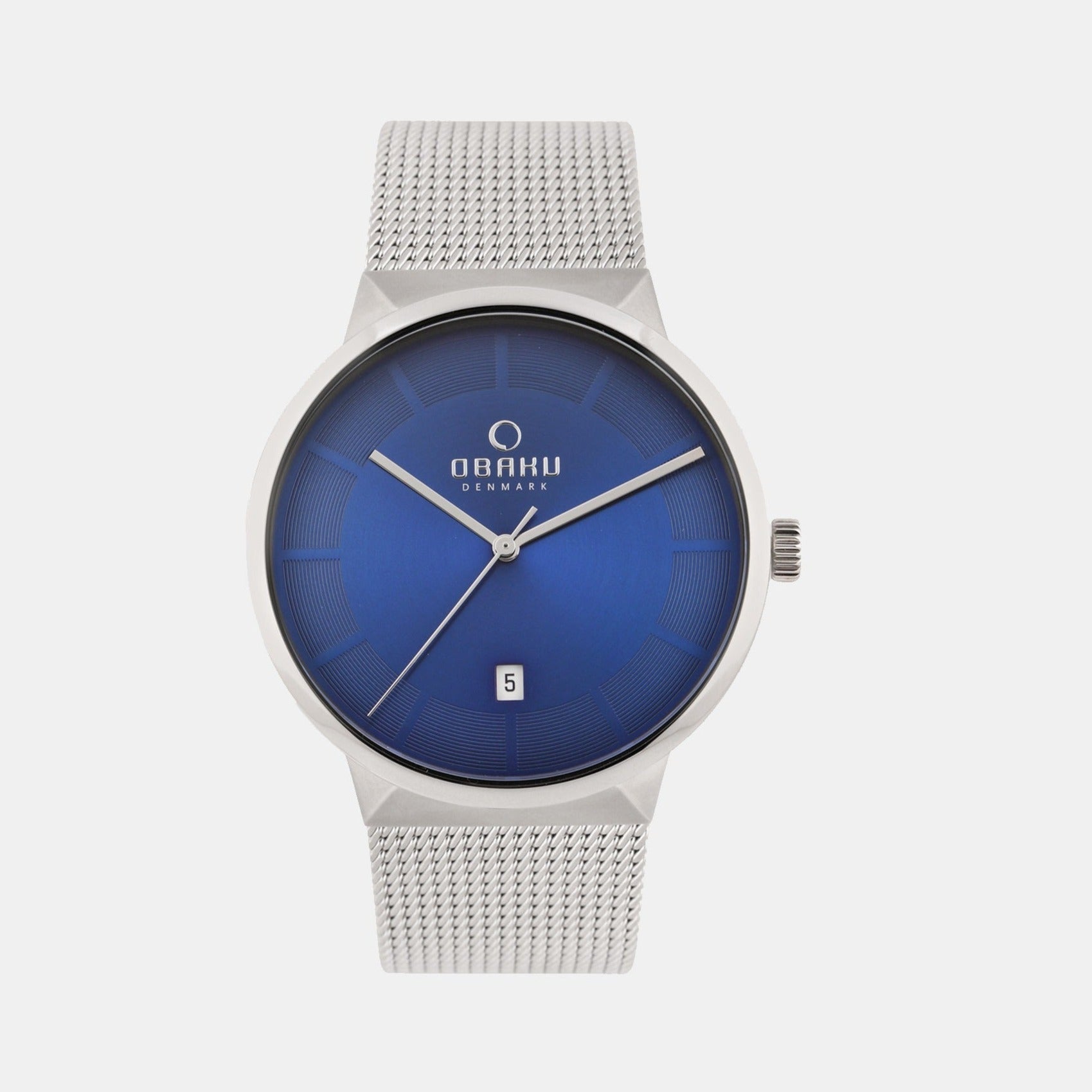 Obaku Hav Cyan Men Quartz Blue Dial Analog Stainless Steel Watch V200GDCLMC