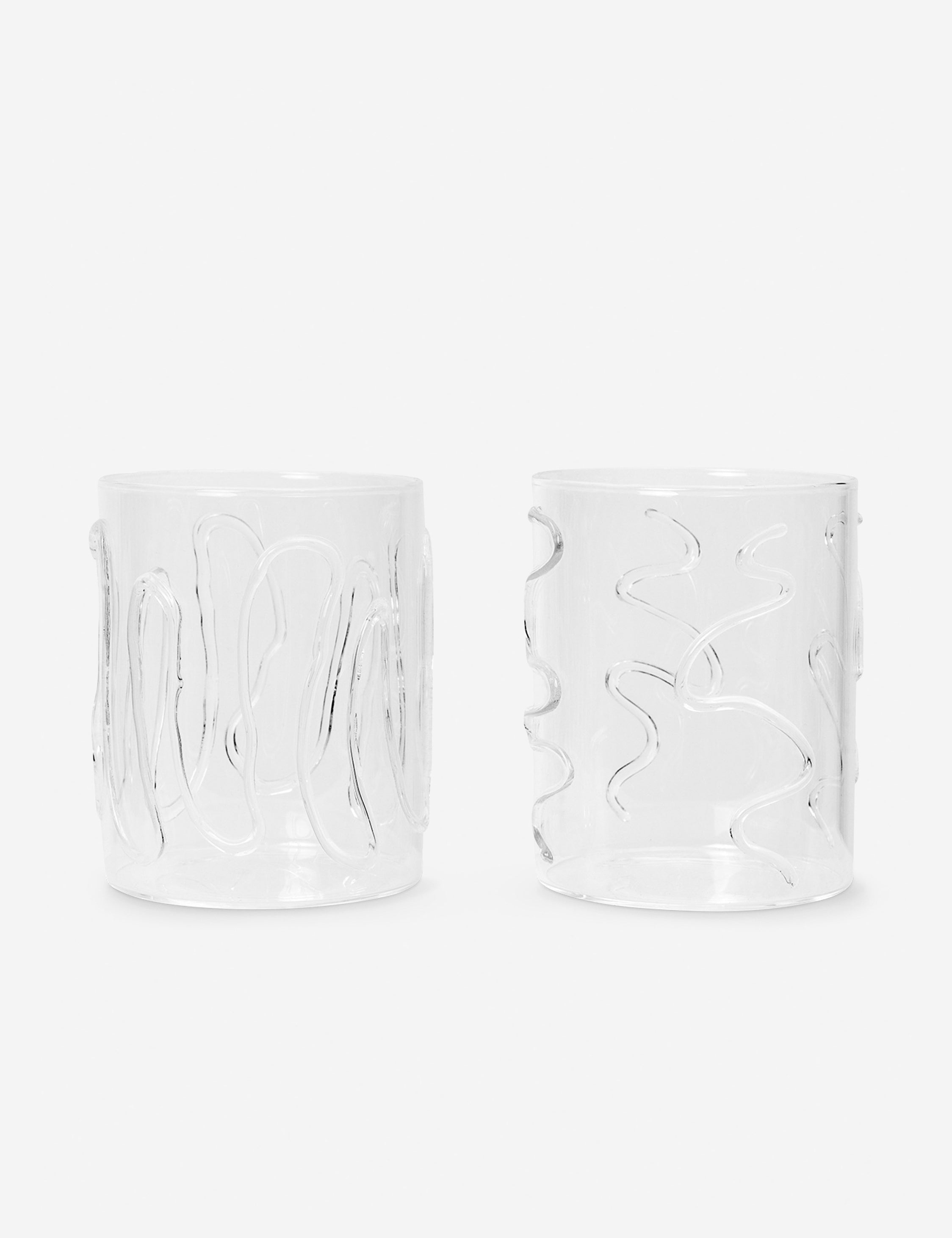 Doodle glasses set – Lulu and Georgia Doodle Glasses (Set of 2) by Ferm Living