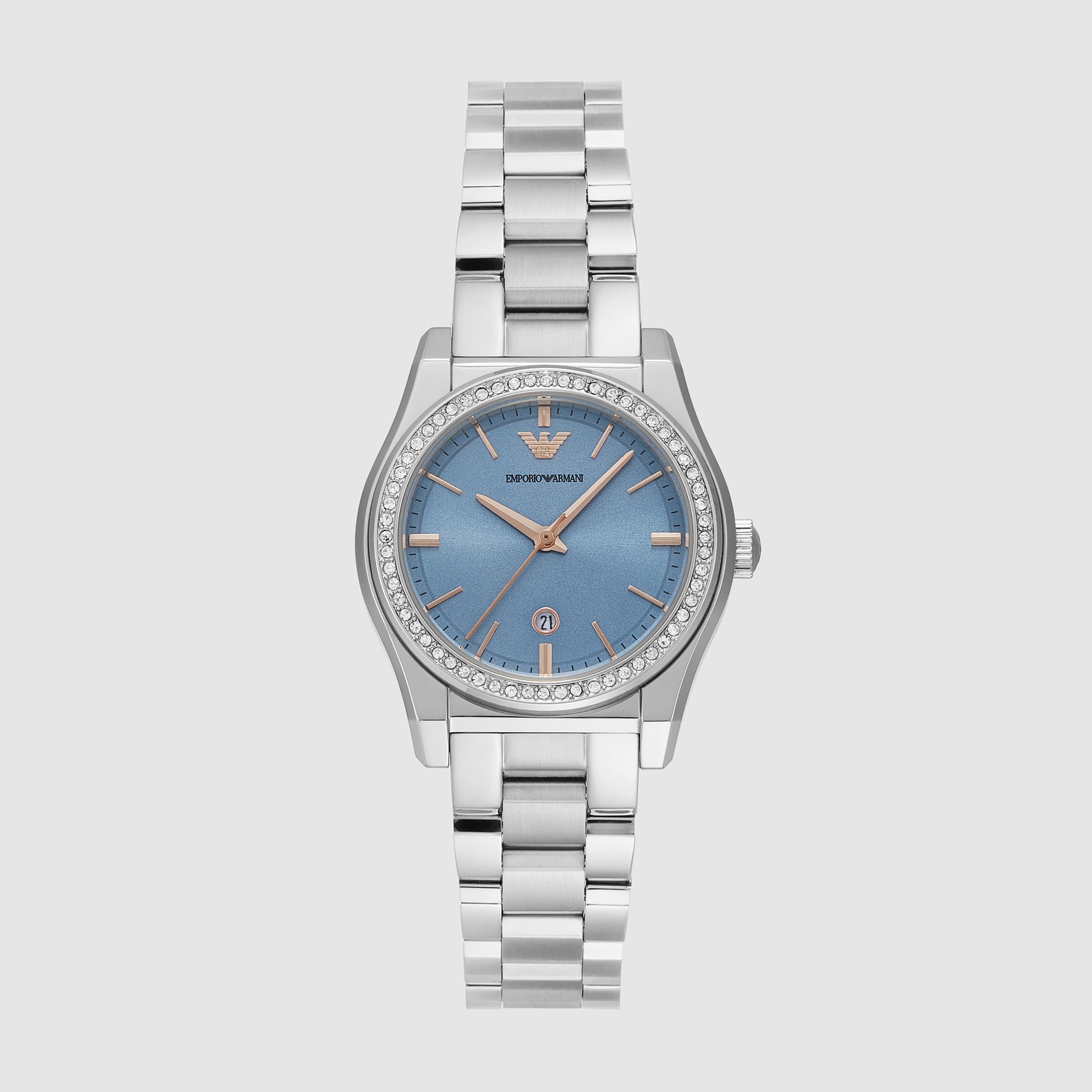 Emporio Armani Federica Women Quartz Blue Dial Analog Stainless Steel Watch AR11593