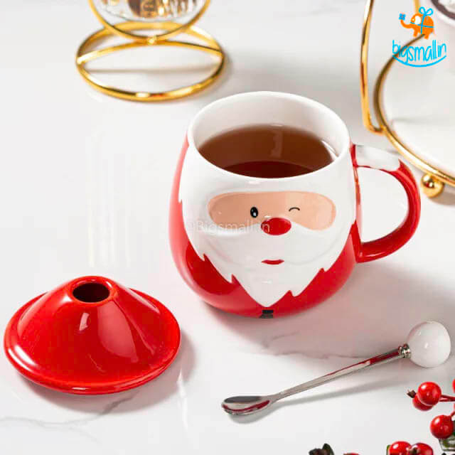 Bigsmall_hmk Santa Mug with Lid & Spoon (Assorted Design) - view 5