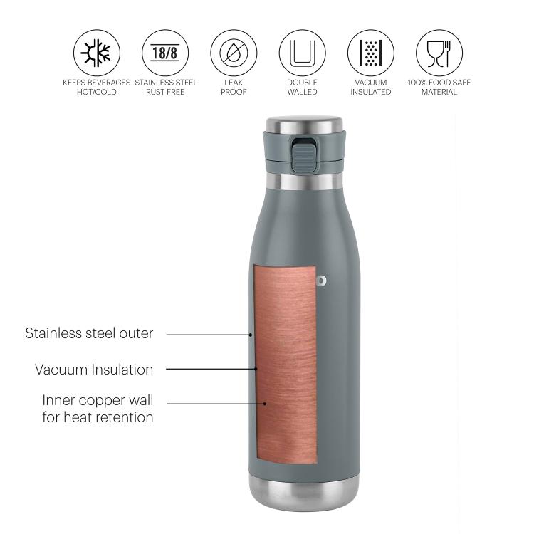 Cello Duro Jet Flask, Vacusteel Water Bottle - view 41