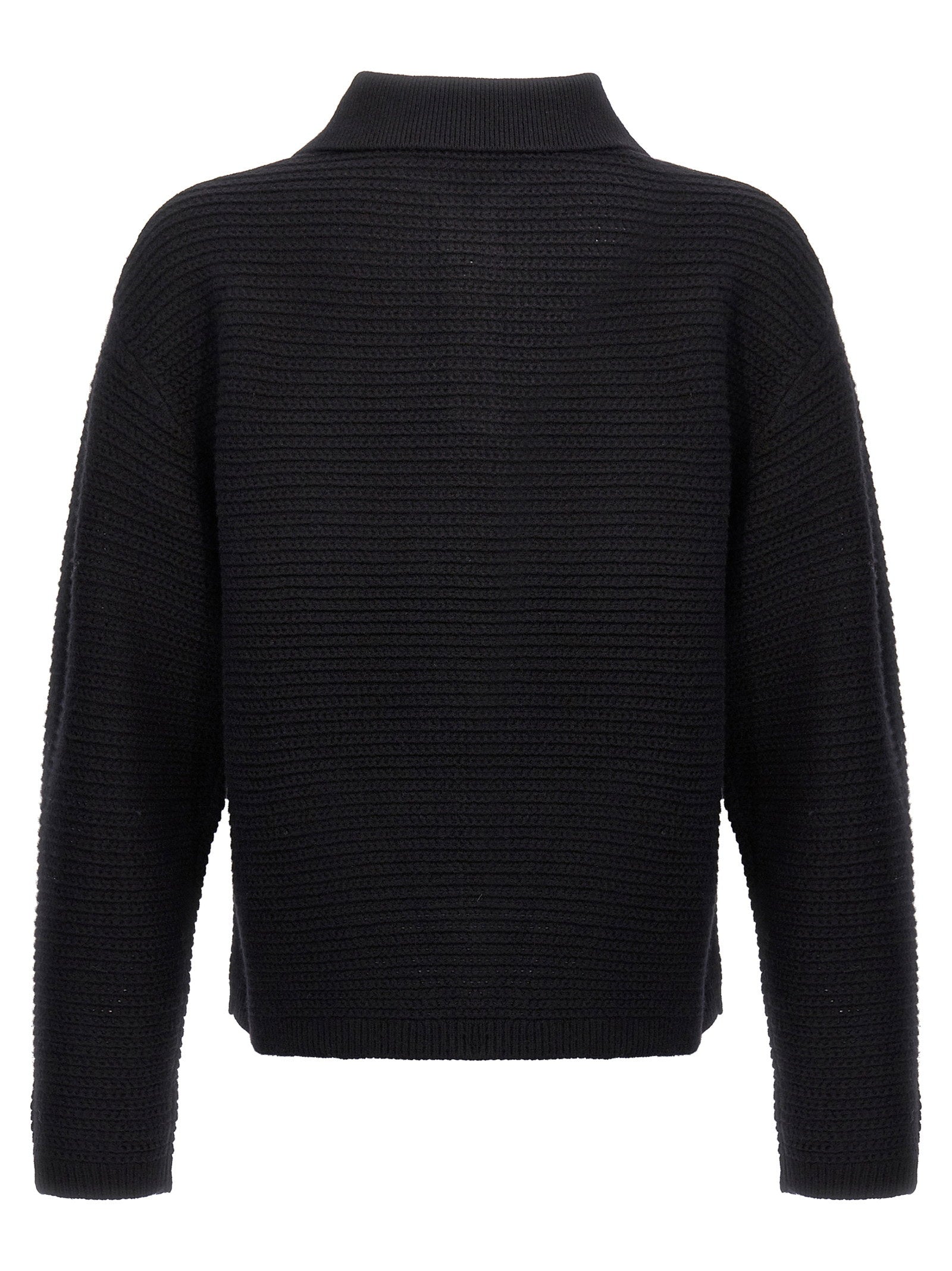 Purple Logo Embroidery Sweater – 100% wool - view 2