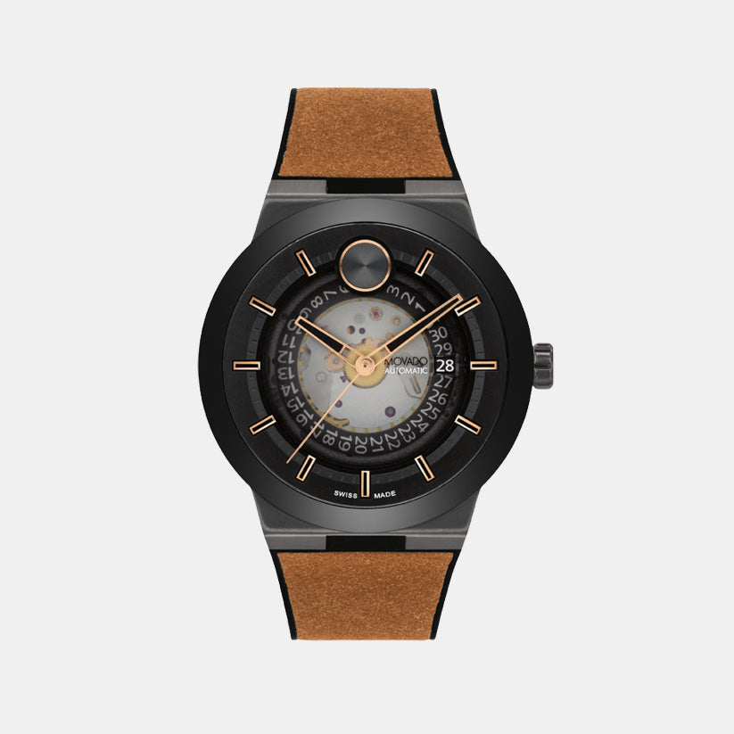 Movado Bold Men Automatic Black Dial Analog Rubber Watch 3601248