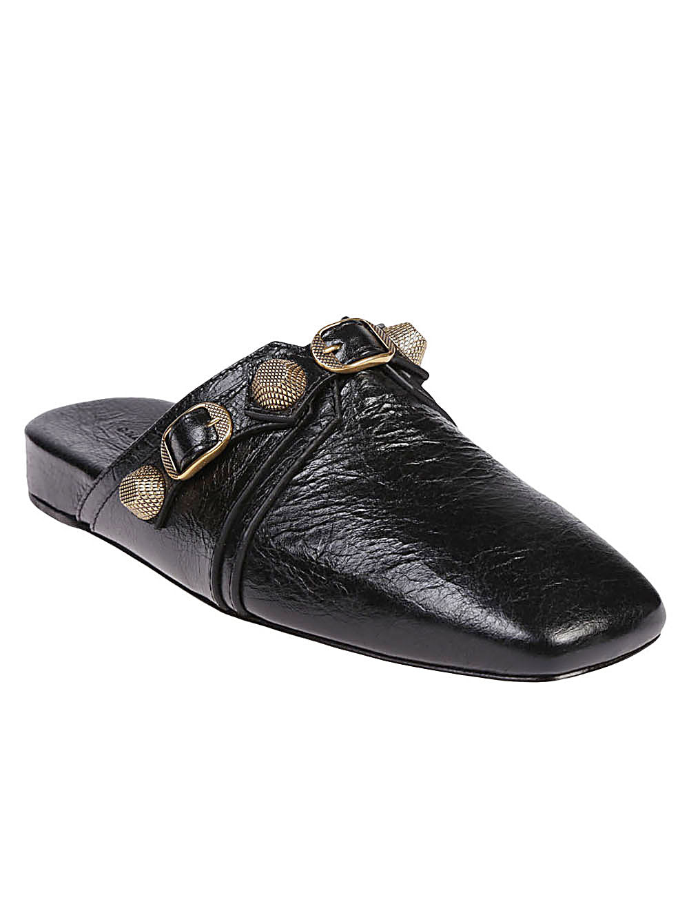 Balenciaga Cozy Cagole leather mules in black - view 2