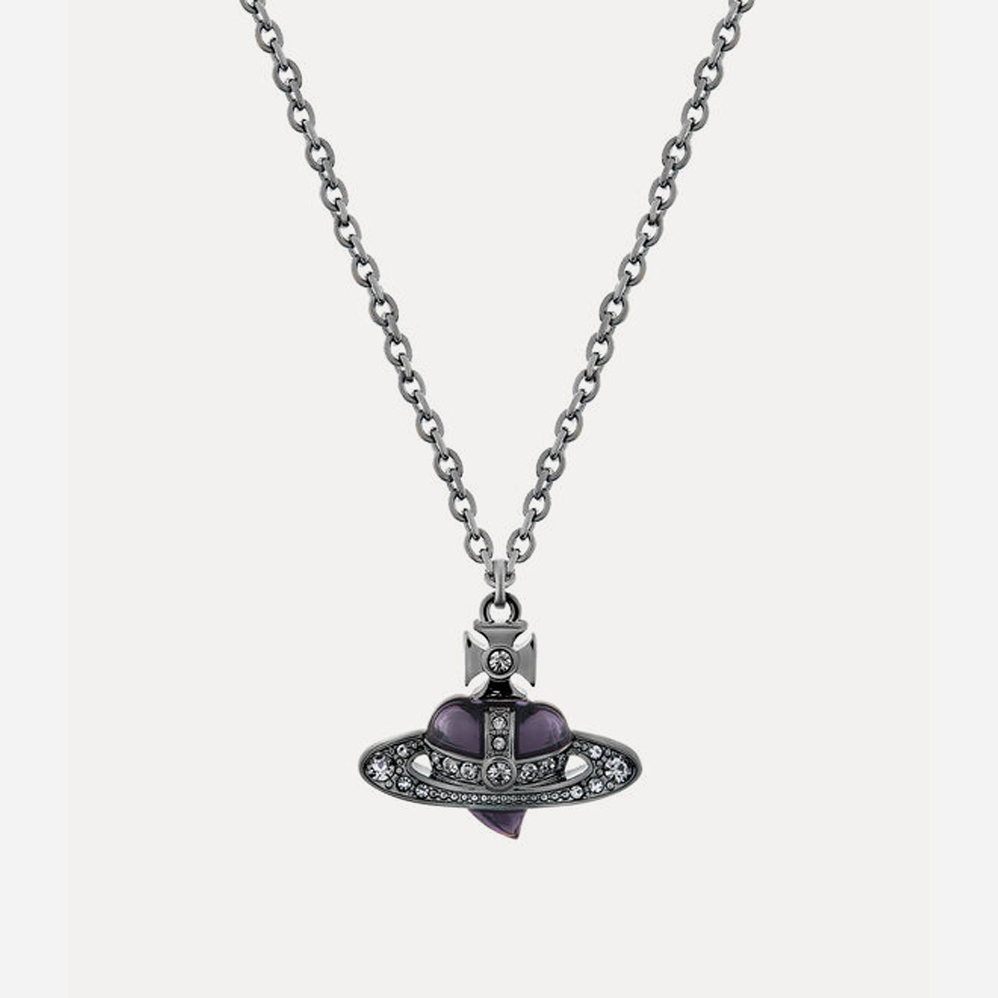 Vivienne Westwood Man. Diamante Heart Pendant Necklace