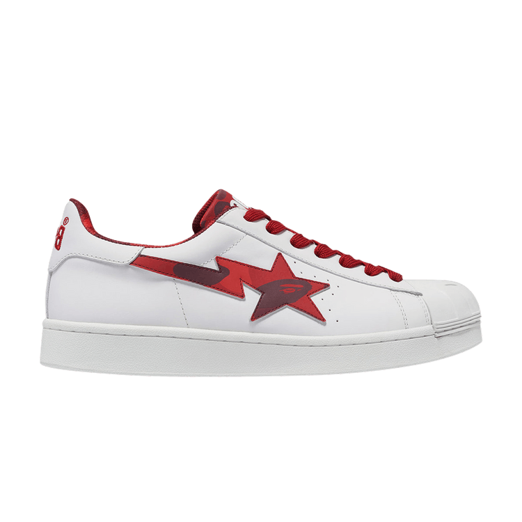 BAPE A Bathing Ape Skull Sta White Red