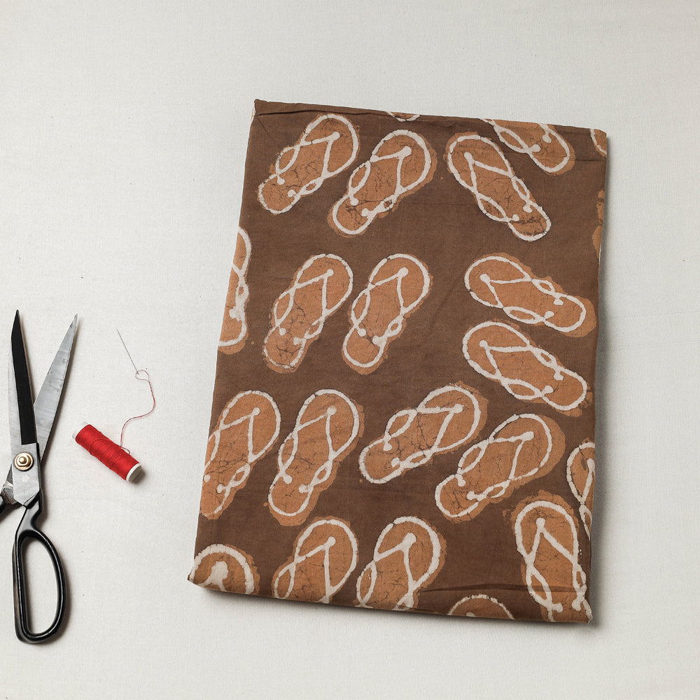BINDAAS UNLIMITED Brown - Bindaas Block Art Printed Cotton Precut Fabric