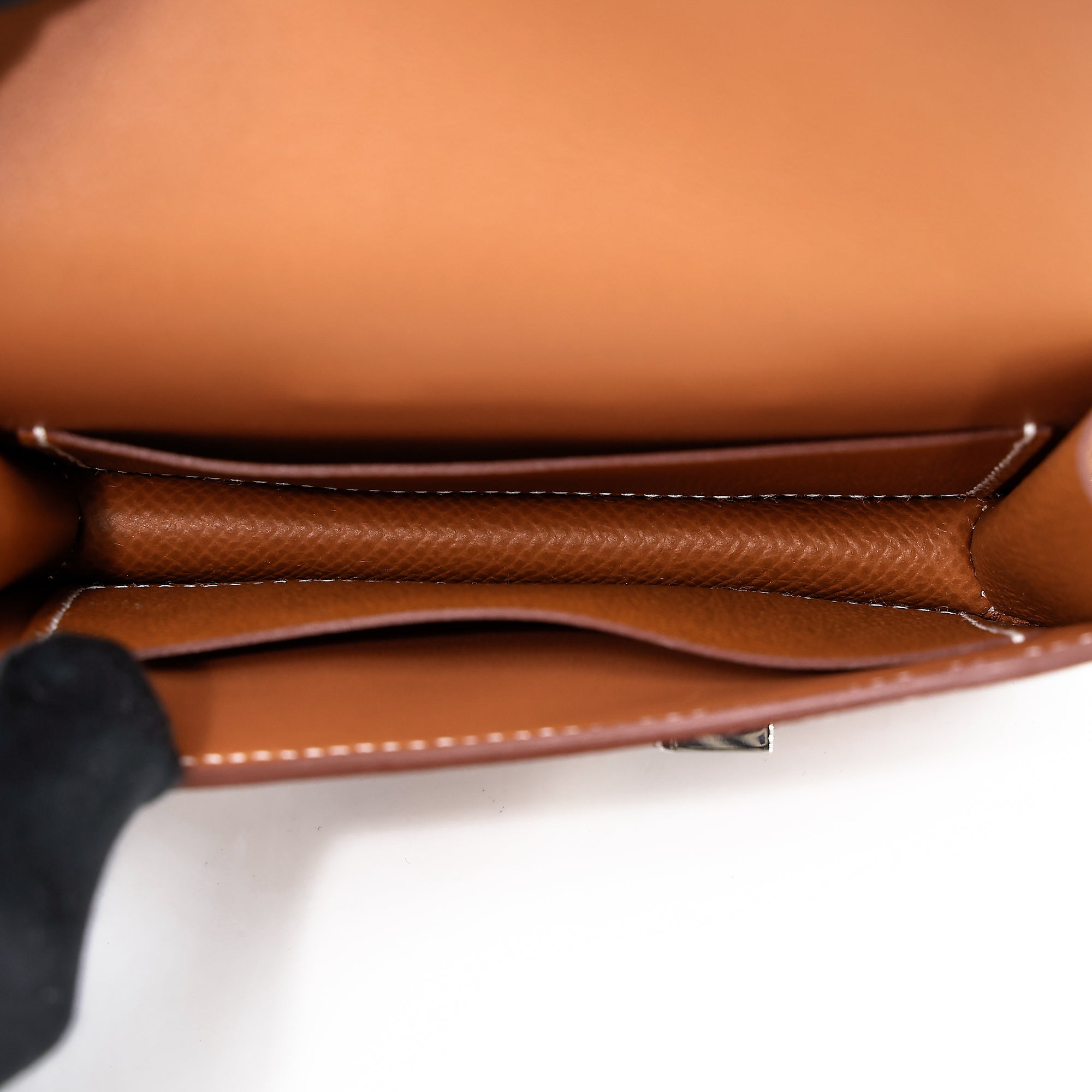 Cop Underdog HERMÈS Constance Slim Wallet Gold (37) Epsom Palladium hardware - view 3