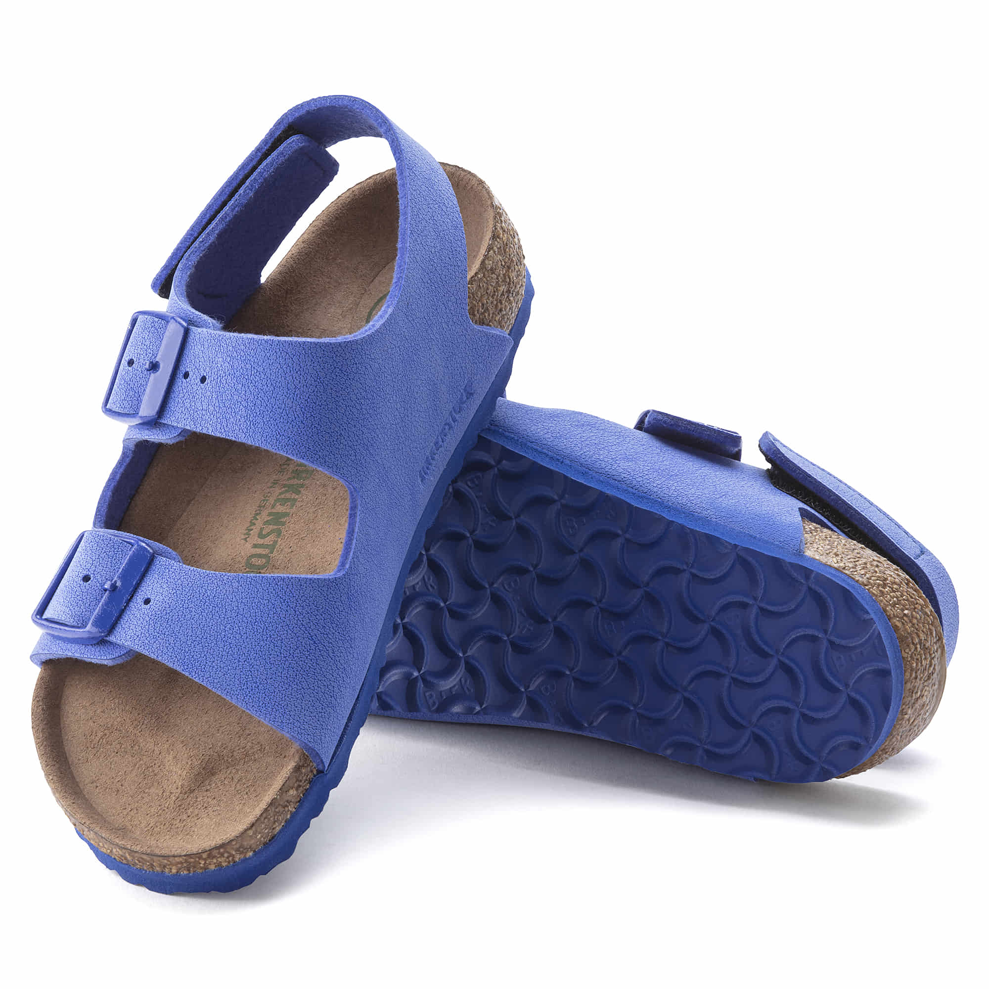 Birkenstock Milano Kids Birko-Flor Nubuck – Blue Blue/Ultra Blue