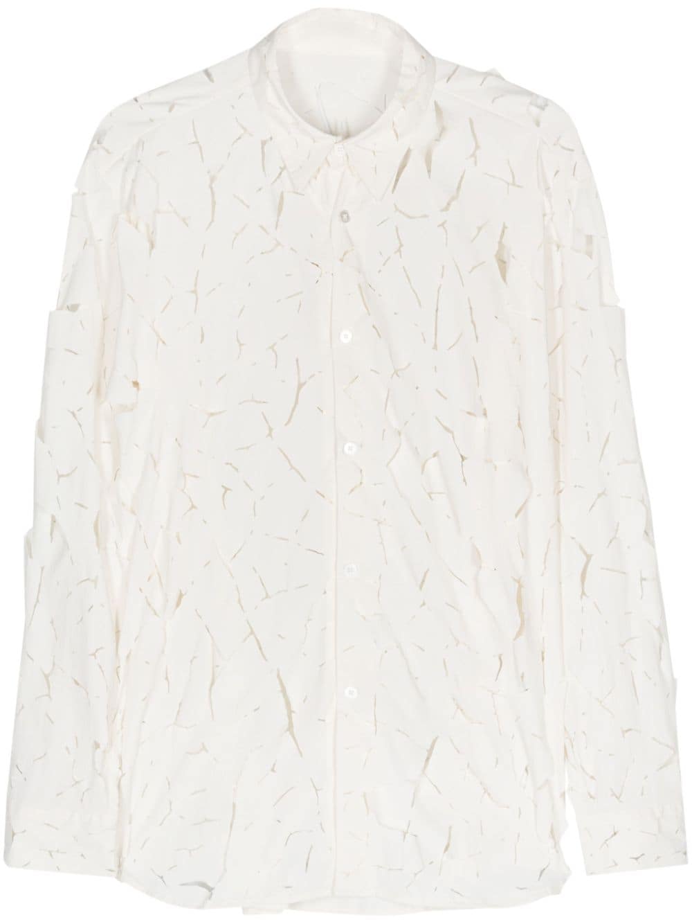 Post Archive Faction Cut-out detail nylon shirt