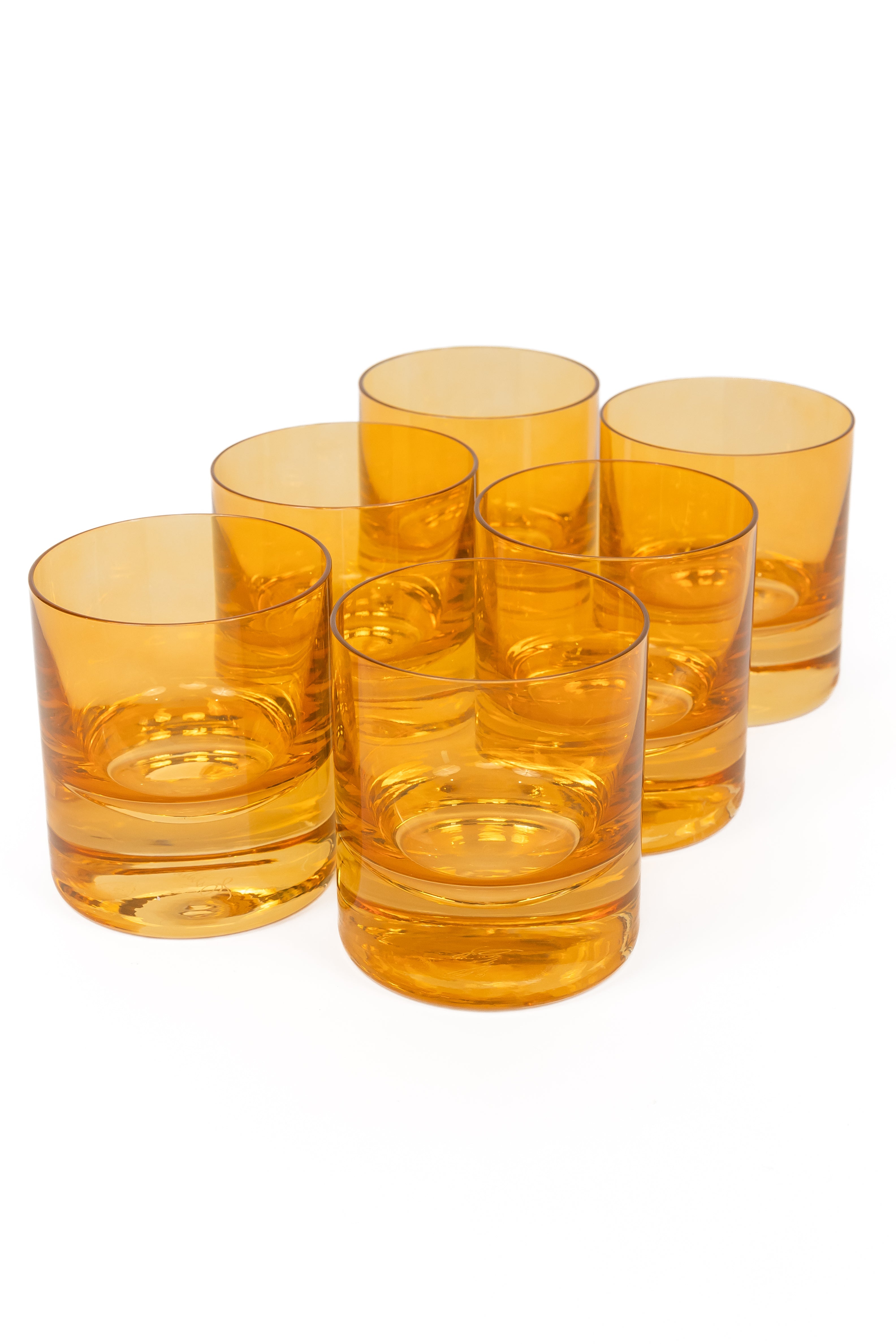 Estelle Colored Glass Estelle Colored Rocks Glass - Set of 6 {Butterscotch} - view 6