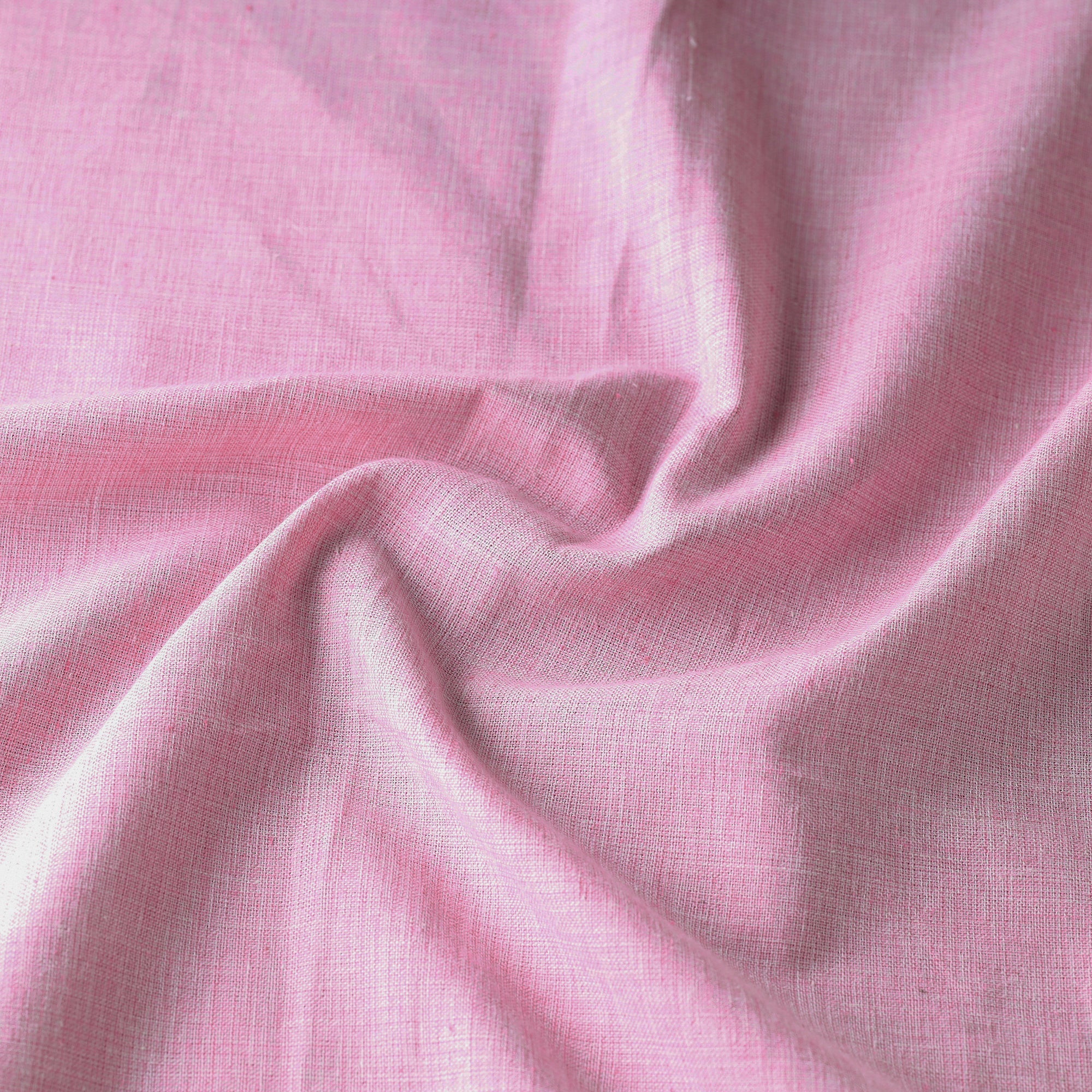 SOUTH KARGHA Baby Pink Texture Prewashed Plain Dyed Cotton Fabric - view 2