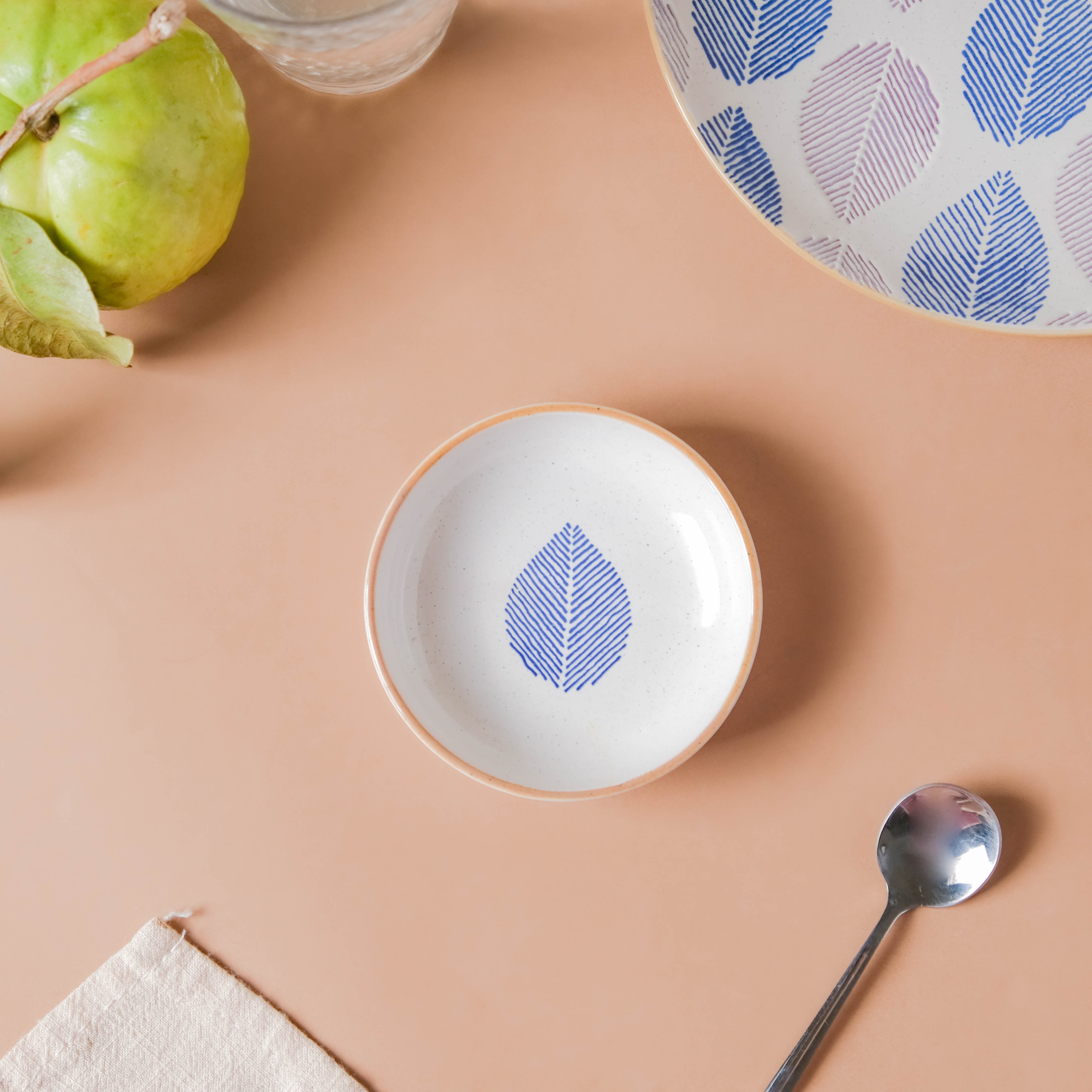 Nestasia House of Eden Blue Leaf Dessert Plate 50ml - view 3