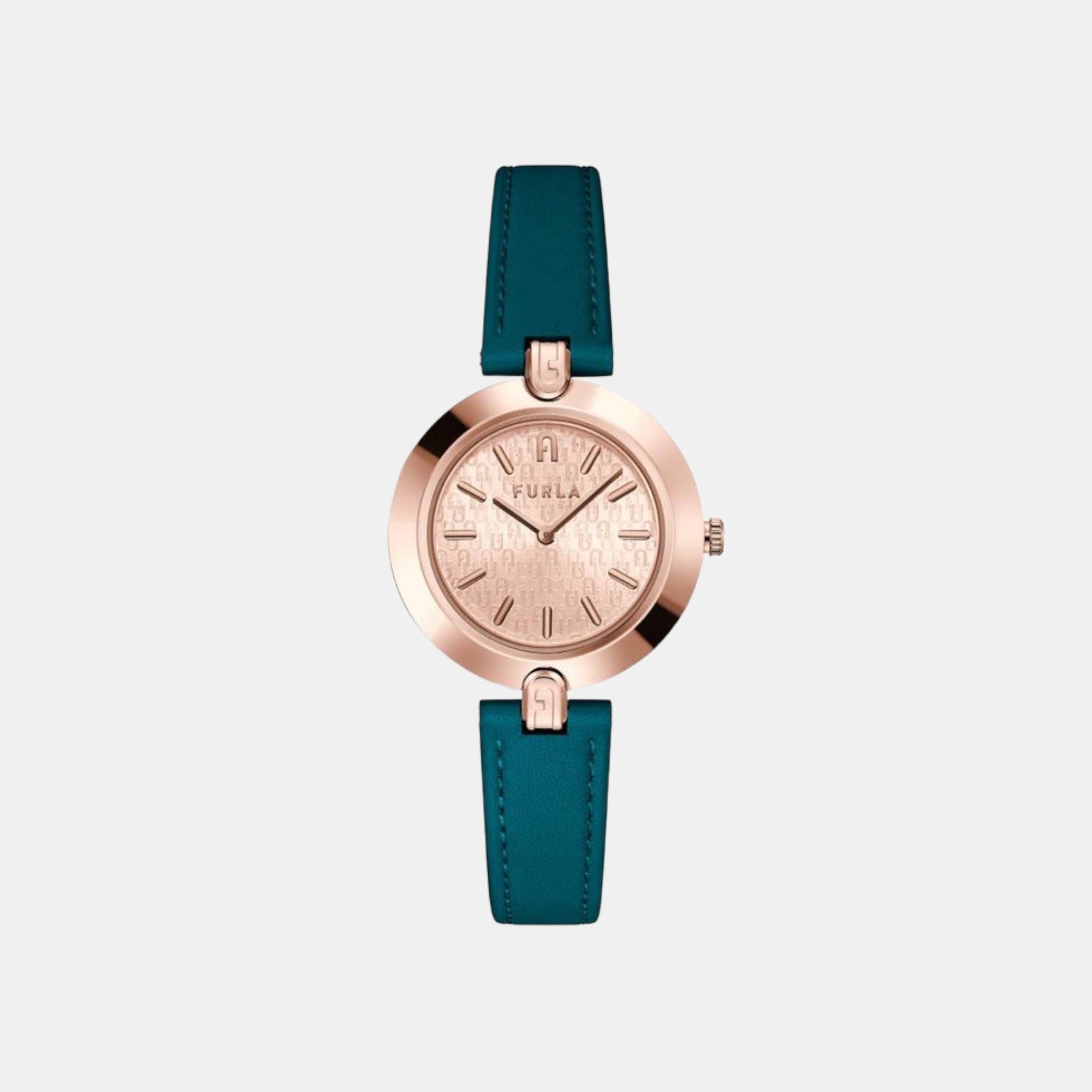 Furla Heritage Women Quartz Rose Gold Dial Analog Leather Watch WW00002008L3