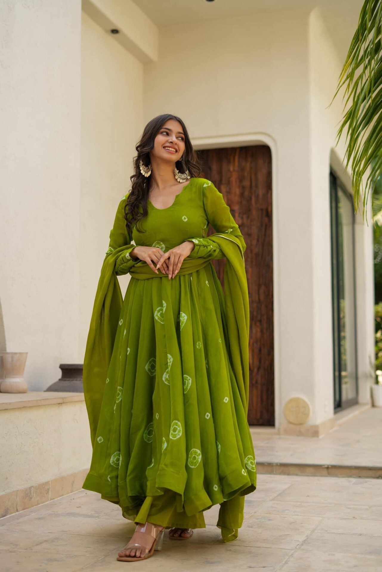 Idaho-o Aashi green organza suit - view 4