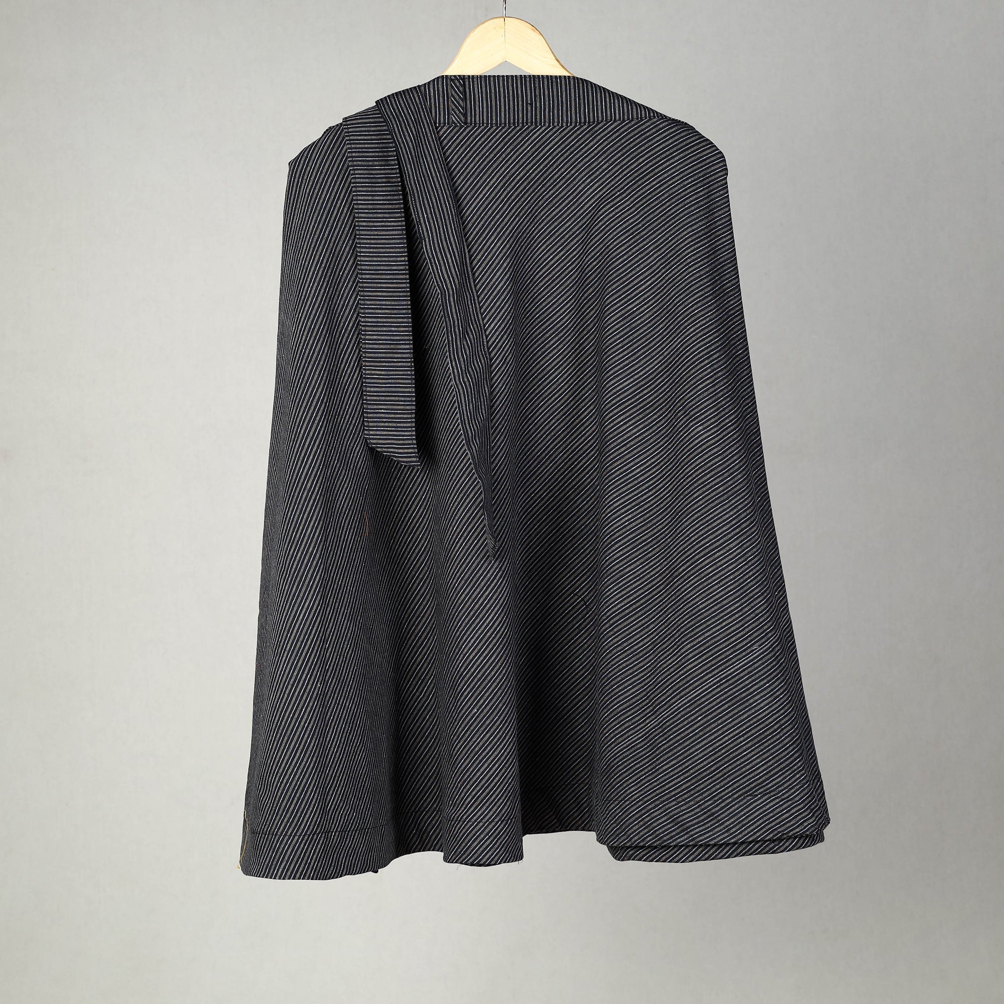 NOORI BAZAR Black - Jhiri Handloom Cotton Wrap Around Plain Skirt 27