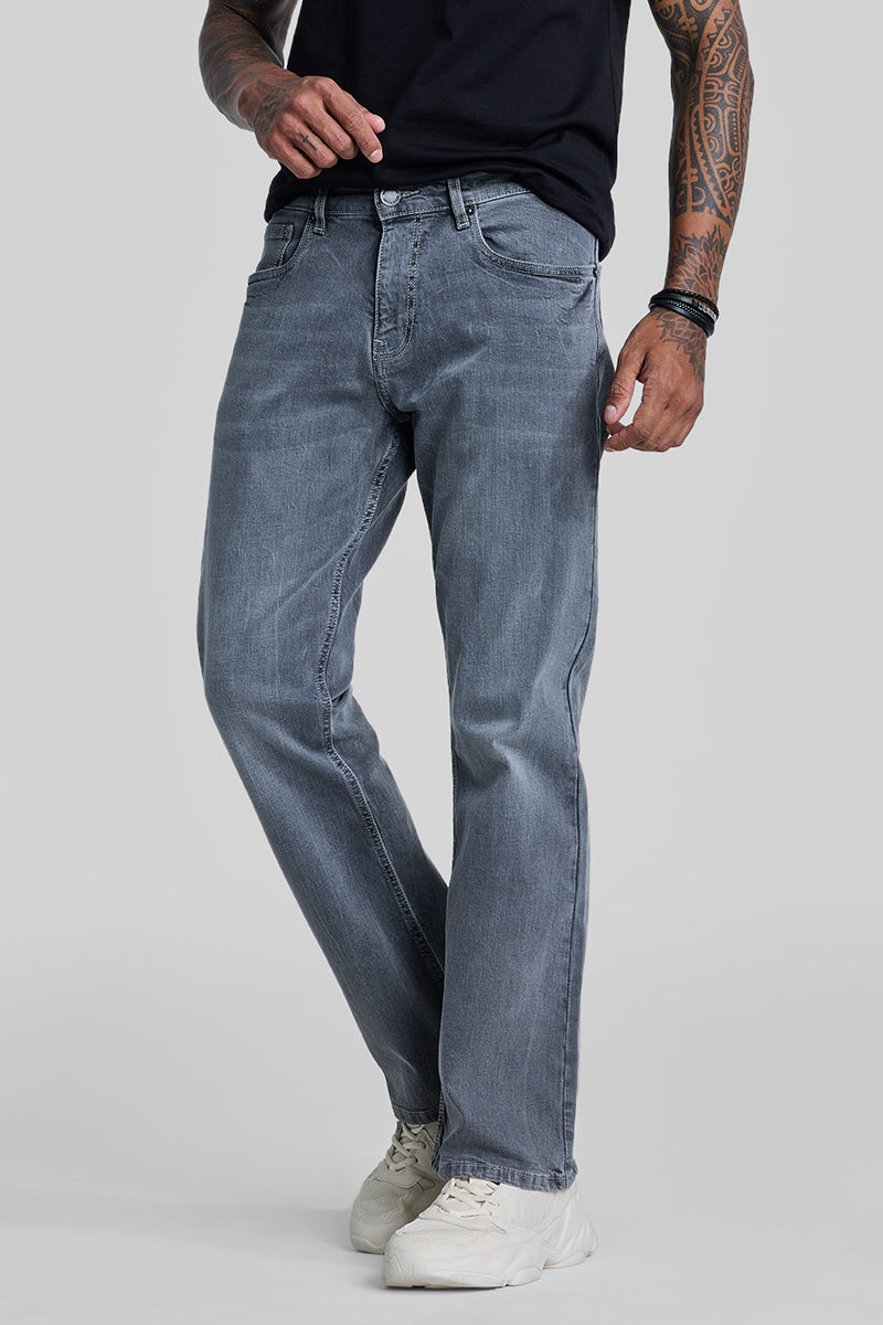 SNITCH Grey Bootcut Jeans