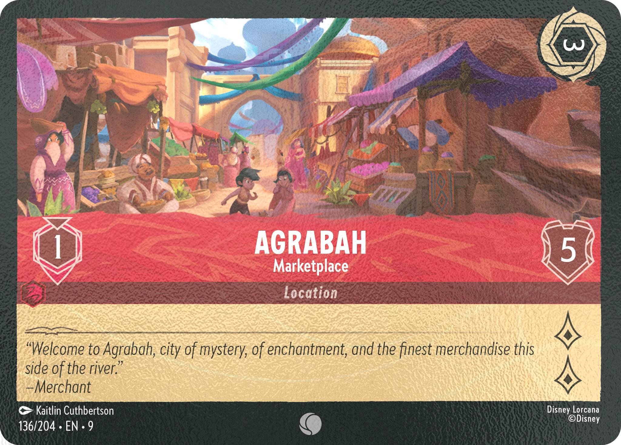 204 fabled cold – Lorcana Agrabah - Marketplace - 136/204 [Fabled] [Cold Foil]