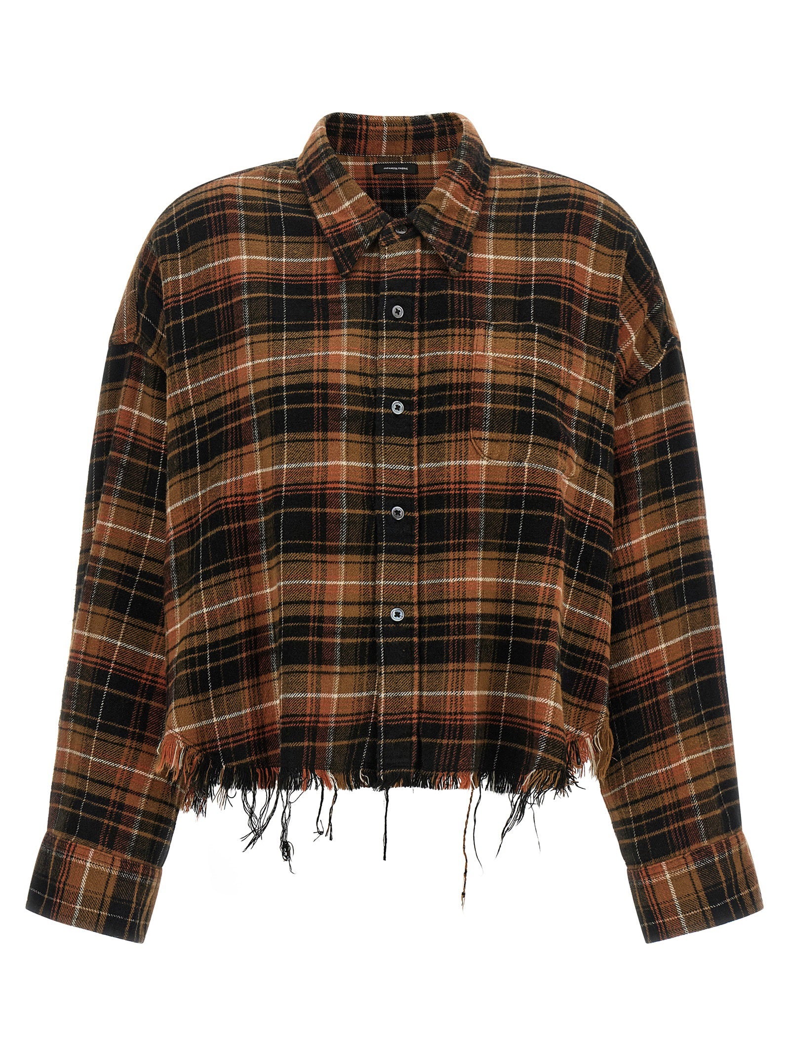 R13 Raw Cut Cropped Shirt – 100% cotton